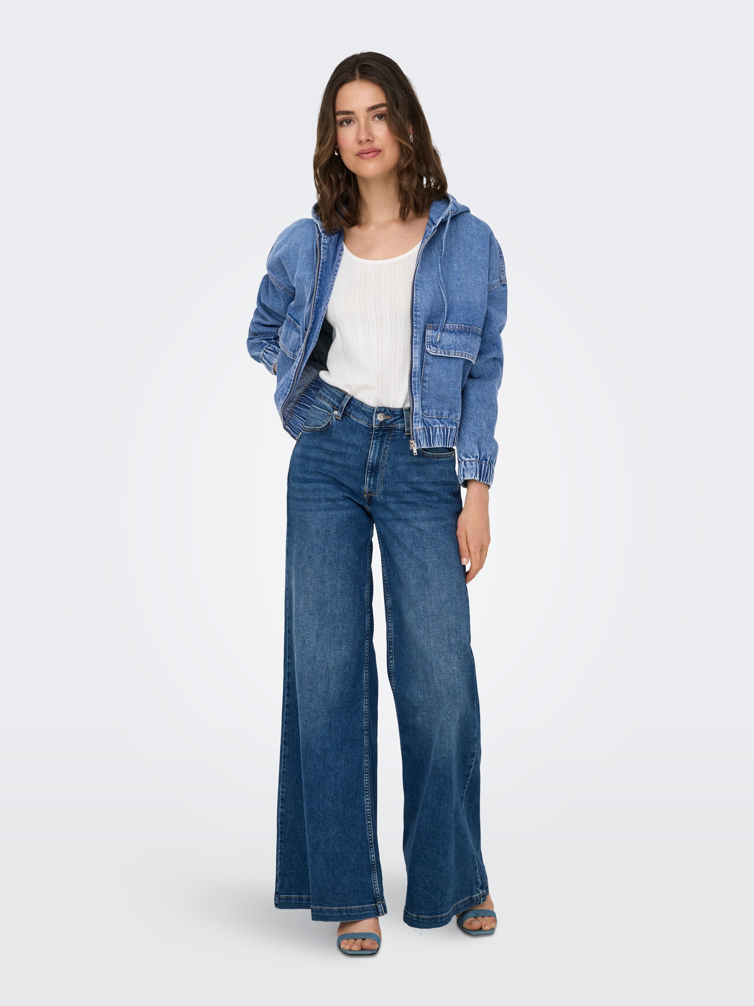 ONLY Jeansjacke »ONLKENZIE L/S DNM JACKET AKM«, mit Kapuze