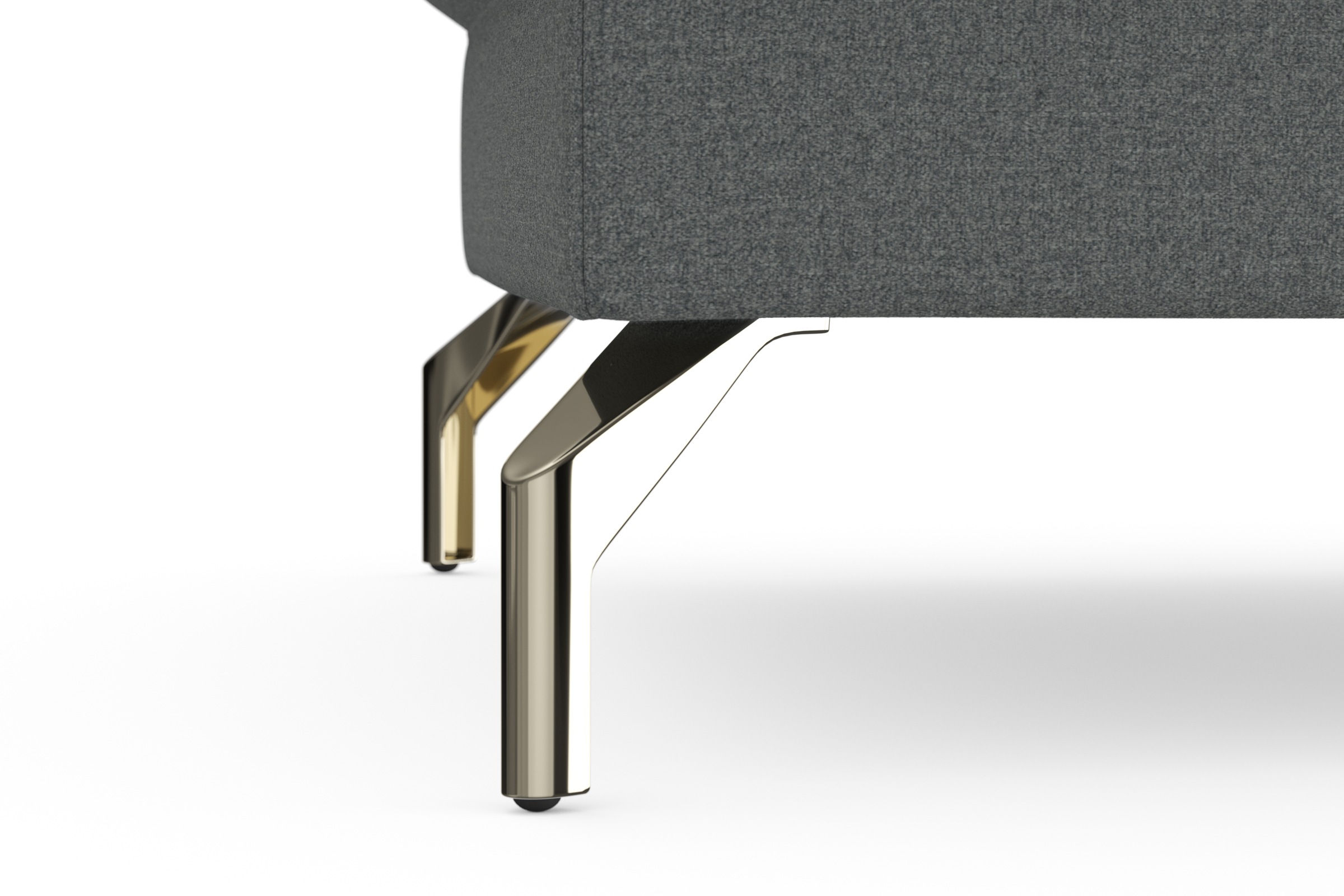 sit&more Hocker »Fashion«, inklusive Federkern, mit satinierten Nickelfüßen