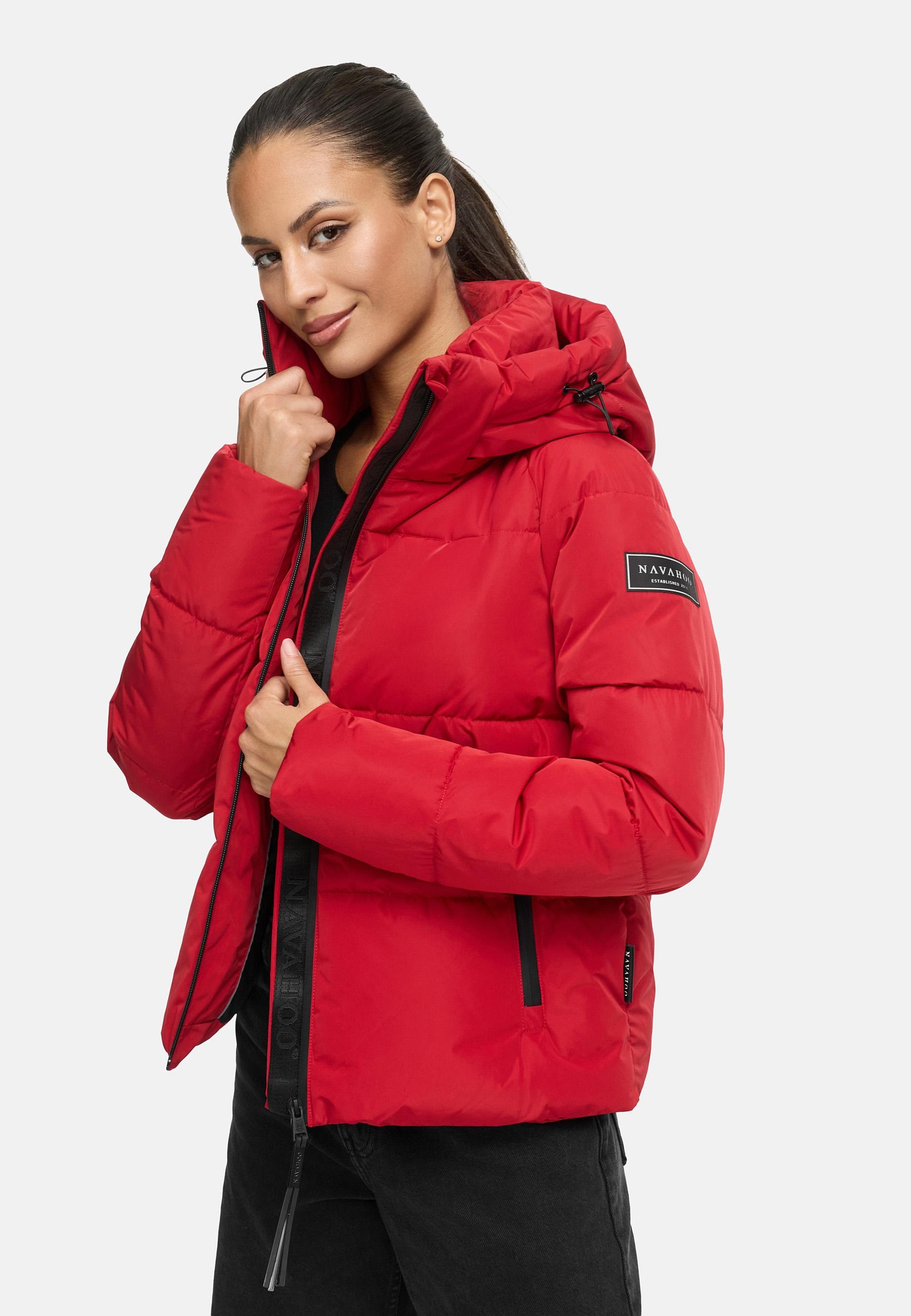 Navahoo Steppjacke »Frostherz XIV«, mit Kapuze, Kurze gesteppte Damen Winterjacke mit abnehmbarer Kapuze
