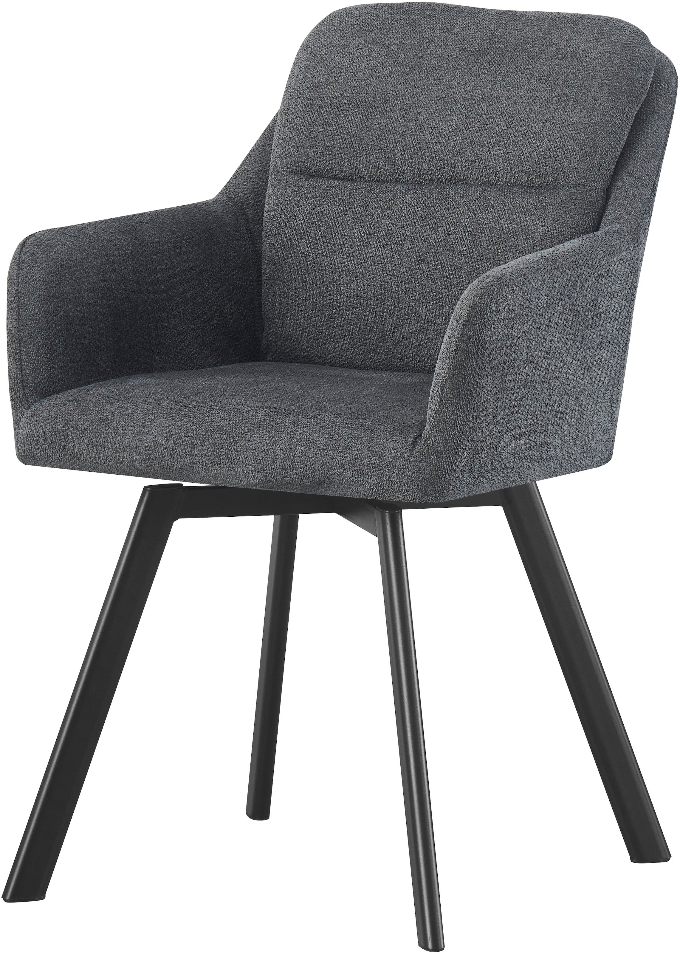 Home affaire Esszimmerstuhl »NEEPAWA, 2er Set, mit Metallgestell in matt schwarz« (Set) 2 Stk.in verschiedenen Farben, Belsatbarkeit pro Stuhl 120 kg