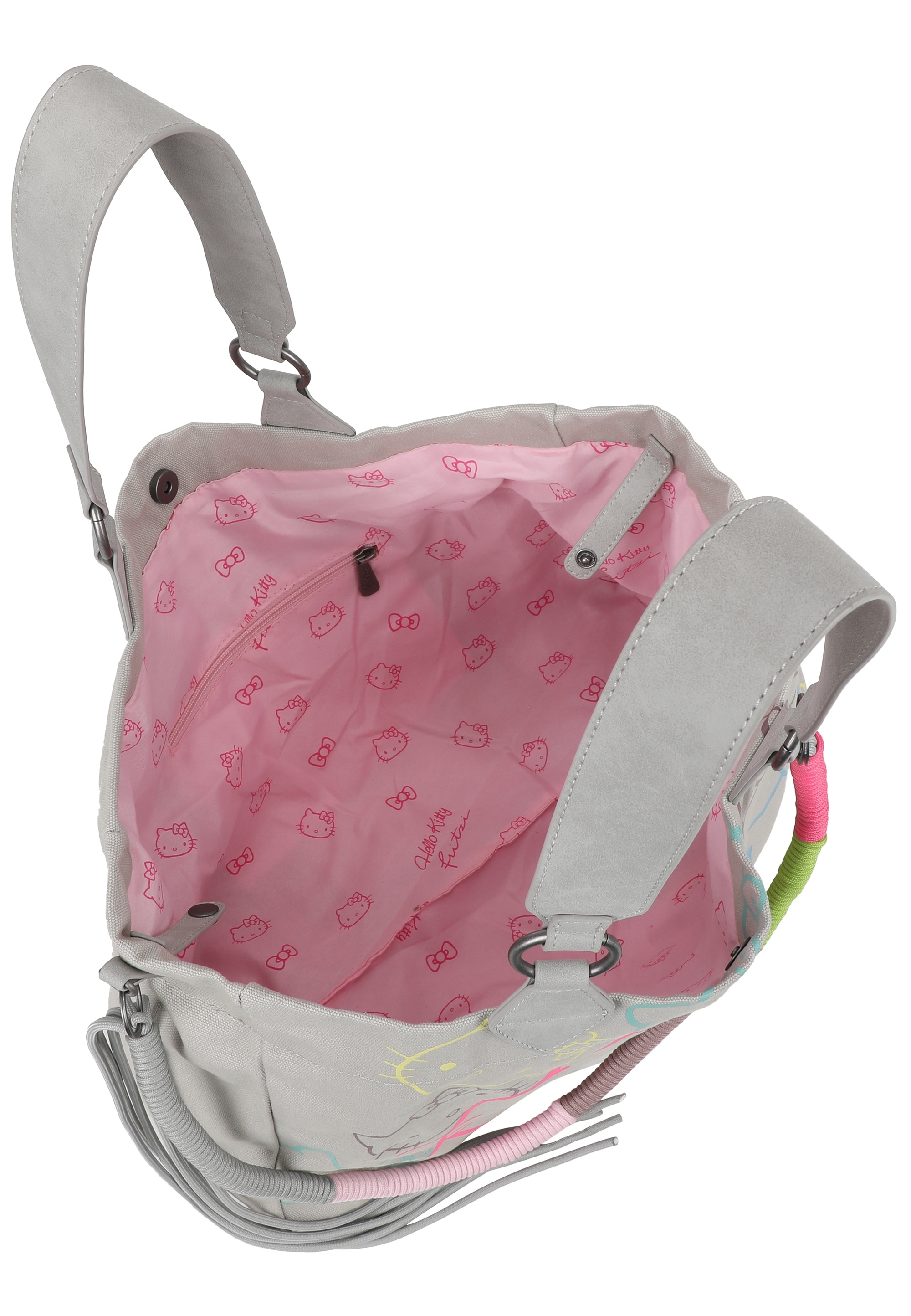 Fritzi aus Preußen Henkeltasche »Izzy Medium Limited Head Flocked«, mit tollen Hello Kitty-Prints