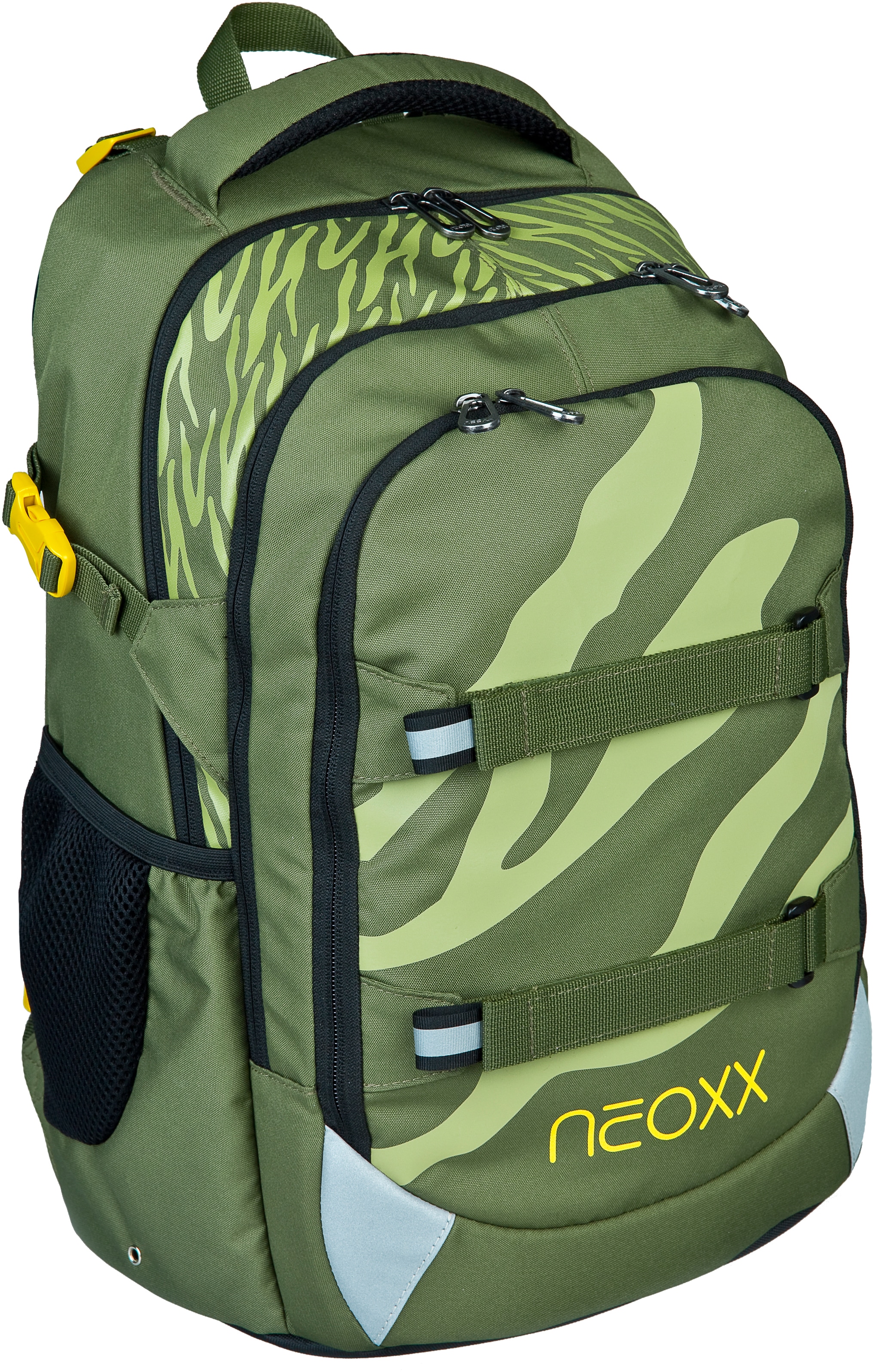 neoxx Schulrucksack »Active, Ready for Green«, reflektierende Details, aus recycelten PET Flaschen