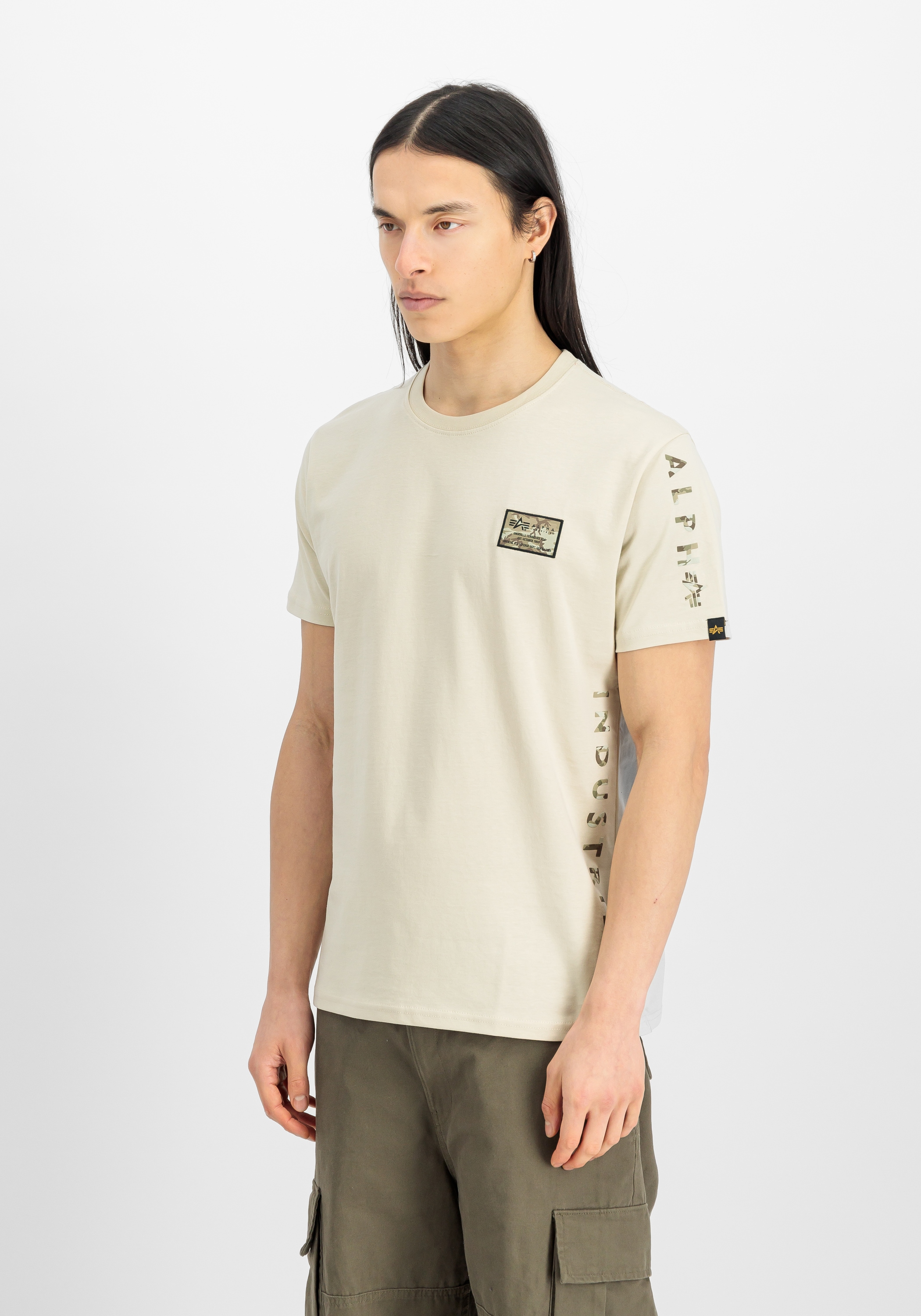Alpha Industries T-Shirt »Alpha Industries Men - T-Shirts Camo Sleeve T-Shirt«