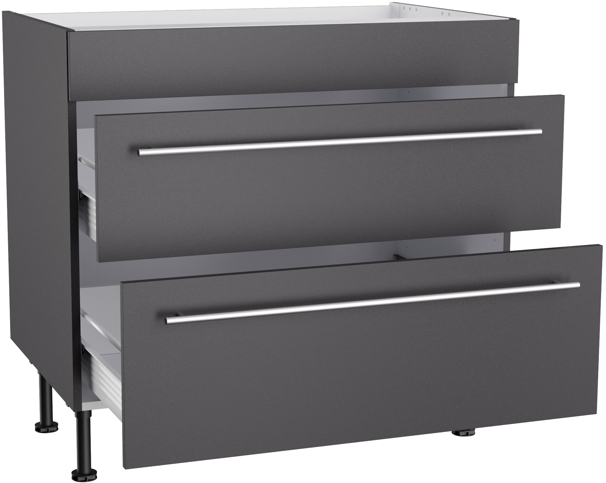 KOCHSTATION Kochfeldumbauschrank »KS-Bern2«, Breite 90 cm, Kochfeldumbauschrank, 2 Auszügen, 1 feste Blende