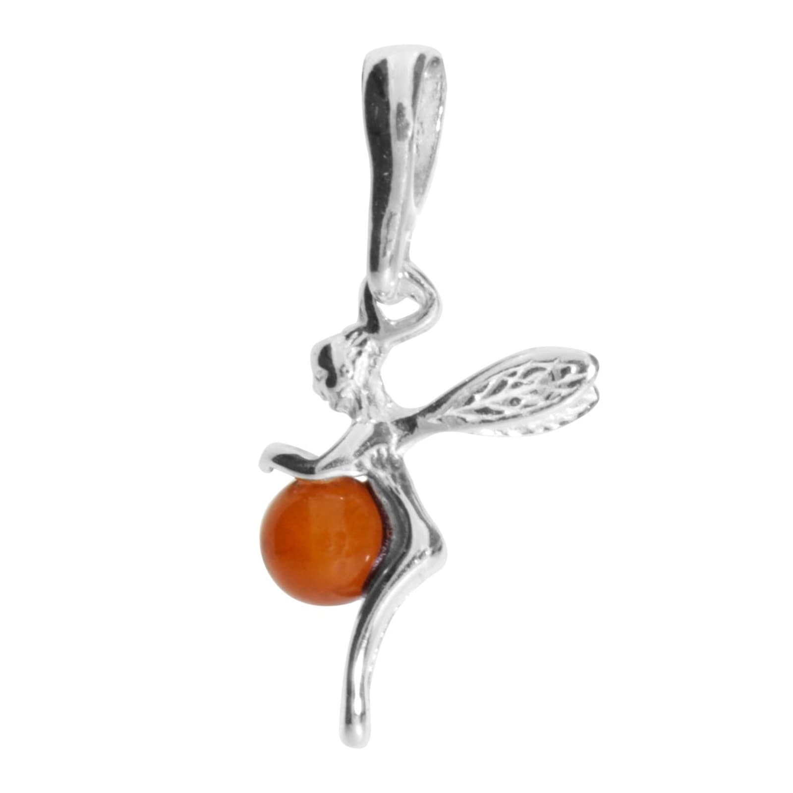 Kettenanhänger OSTSEE-SCHMUCK "- Elfe - Silber 925/000 - Bernstein" Gr. 25, silber (silber 925, silberfarben, weiß), Schmuckanhänger, Damen, Silber 925 (Sterlingsilber), Kettenanhänger 4