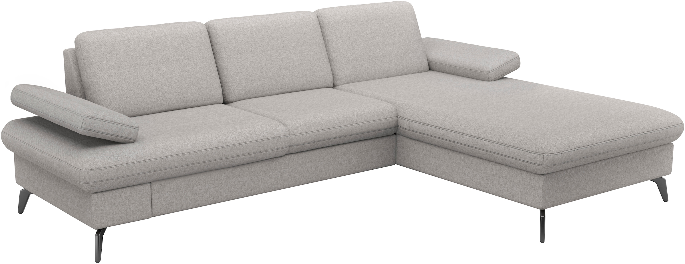 sit&more Ecksofa »Morris Jubi L-Form«, inkl. Armteilfunktion und 1 Zierkissen, wahlweise mit Bettfunktion