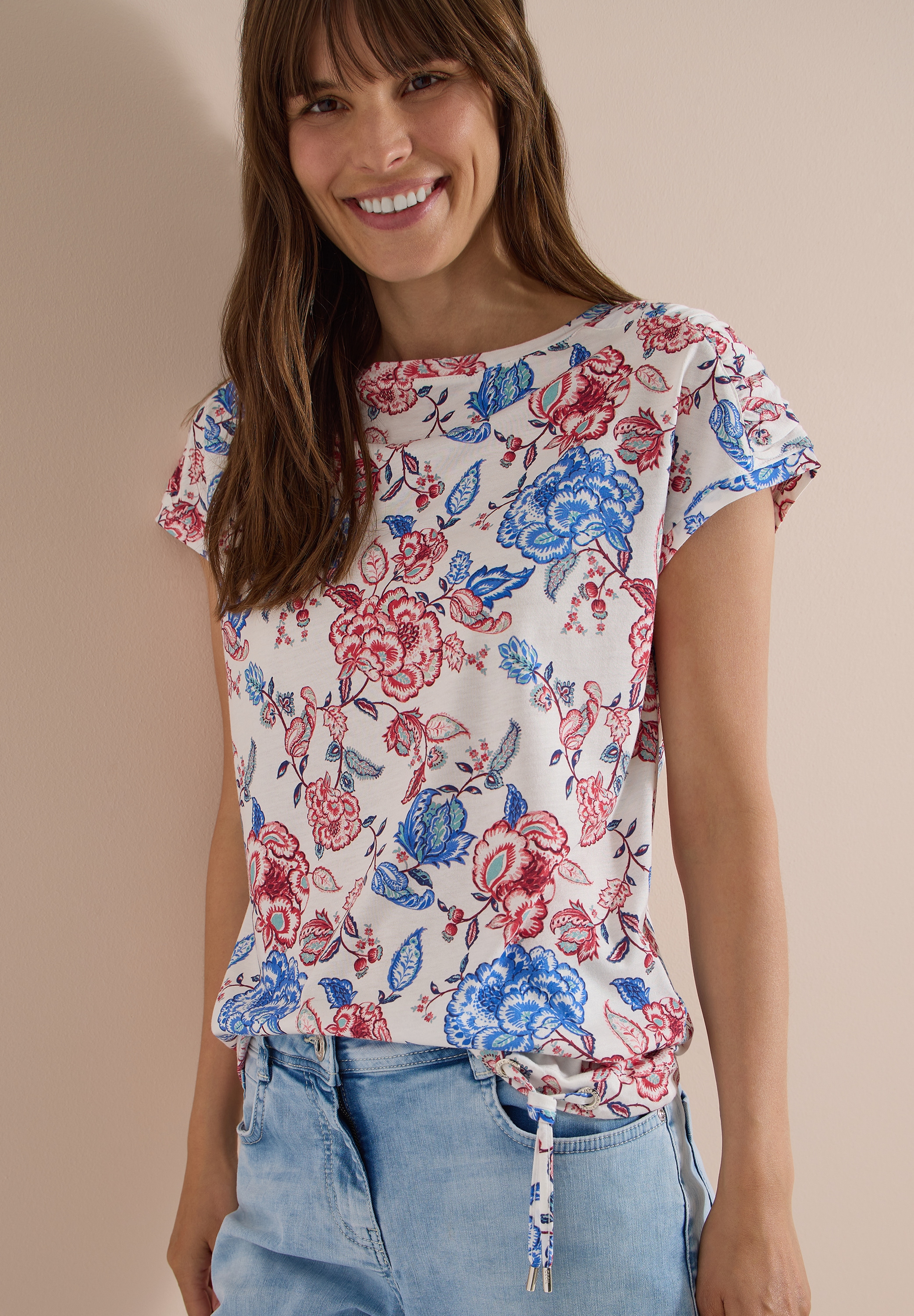 Cecil T-Shirt mit U-Boot-Ausschnitt
