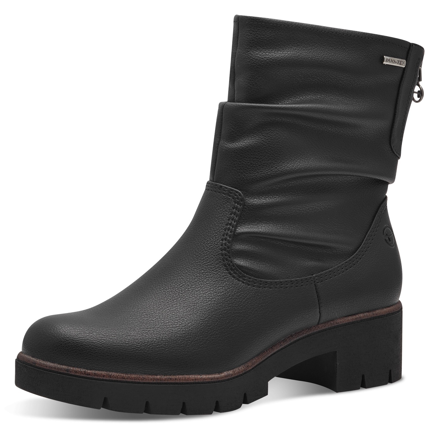 Tamaris Winterstiefelette, Blockabsatz, Winterboots mit Falten am slouchy S günstig online kaufen