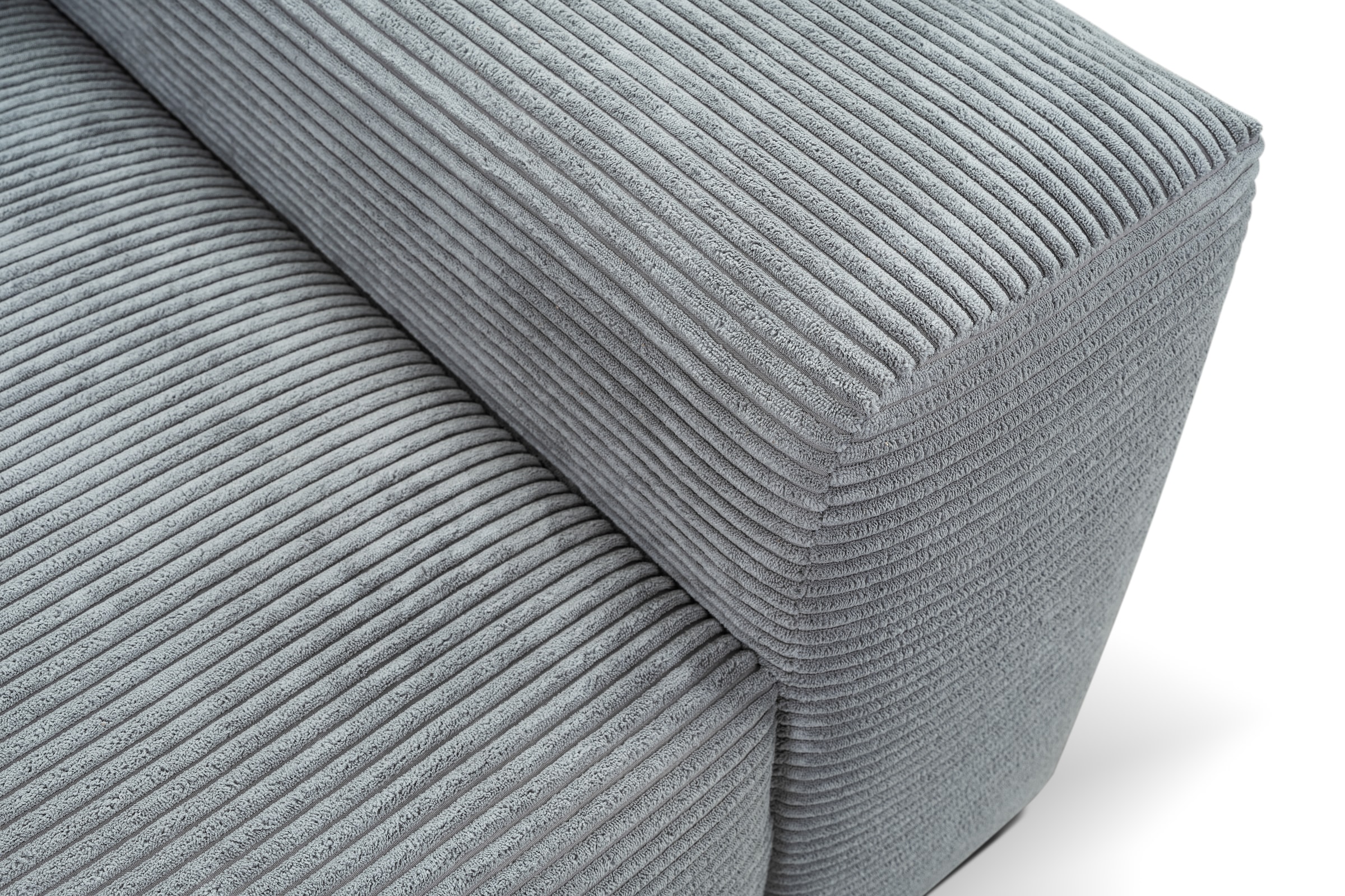 WERK2 Ecksofa »Zeus-L modern und zeitlos, Breite 253cm, bequemes Sofa«, Curvy Trend Ecksofa mit urbaner Optik
