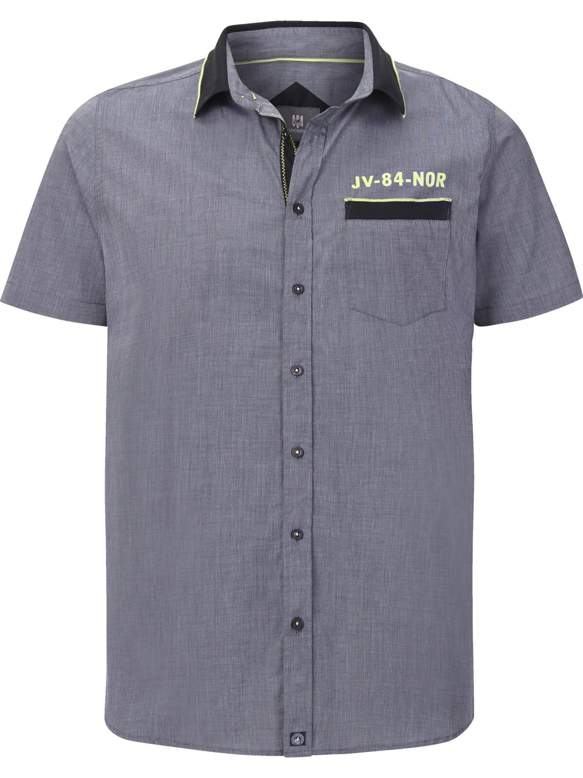 Jan Vanderstorm Kurzarmhemd "Kurzarmhemd MILDON" 1 mit aufgesetzter Brustta günstig online kaufen