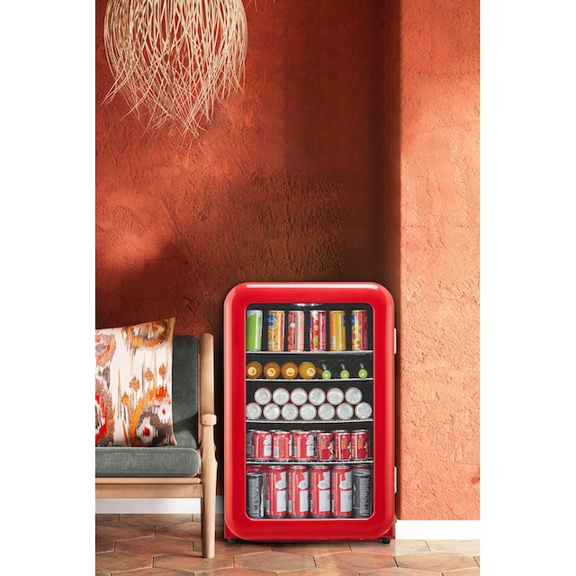 Hanseatic Getränkekühlschrank »HBC115FRRH red«, HBC115FRRH, 83,5 cm hoch, 55  cm breit online kaufen | BAUR