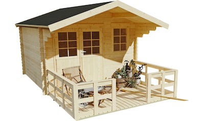Kiehn-Holz Gartenhaus »Kallenberg 2«, (Set, mit Terrasse, Vordach und Fußboden), inkl.... kaufen