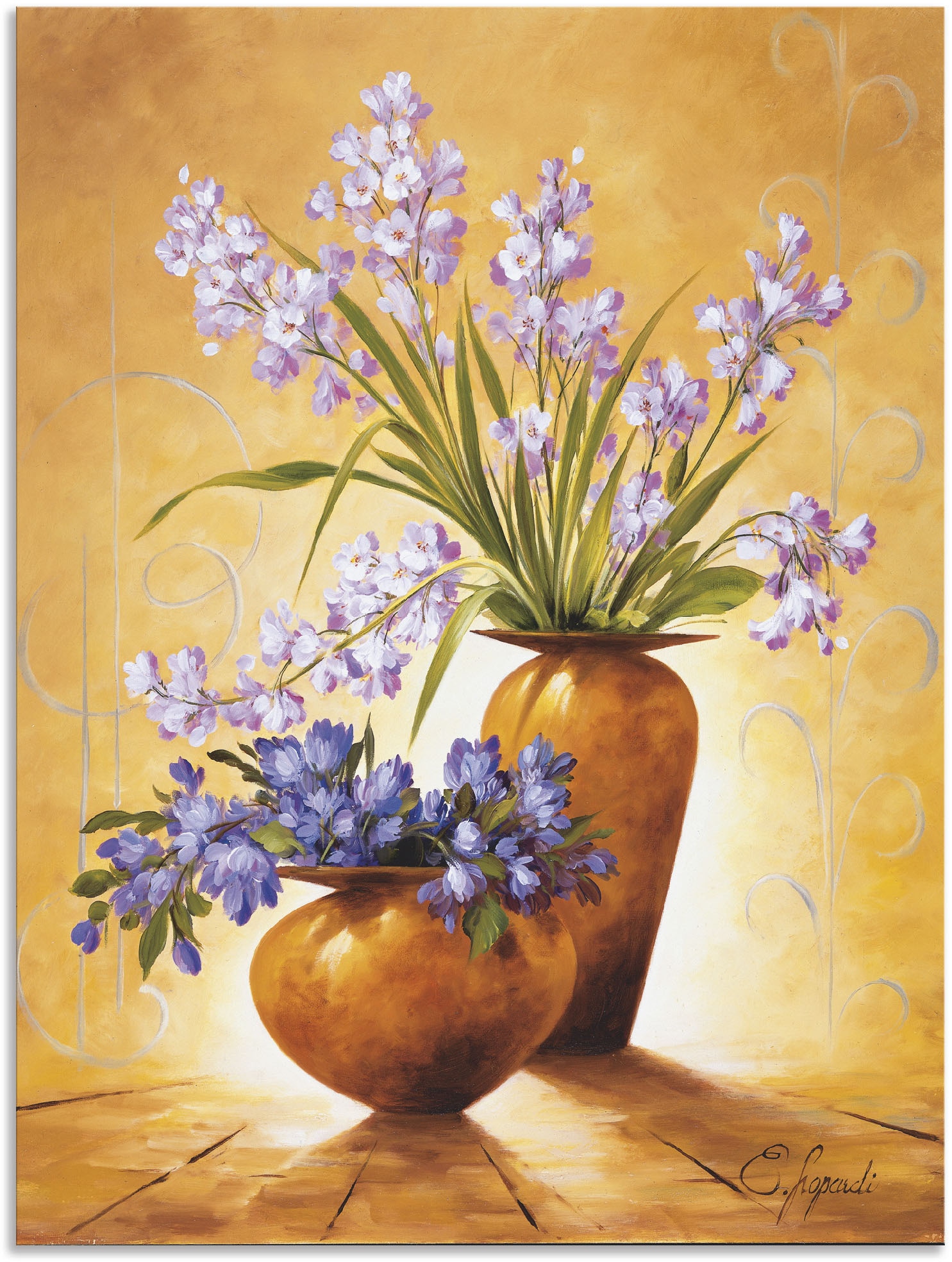 Artland Wandbild »Italienische Blumen IV«, Vasen & Töpfe, (1 St.), als Alubild, Leinwandbild, Wandaufkleber oder Poster in versch. Größen