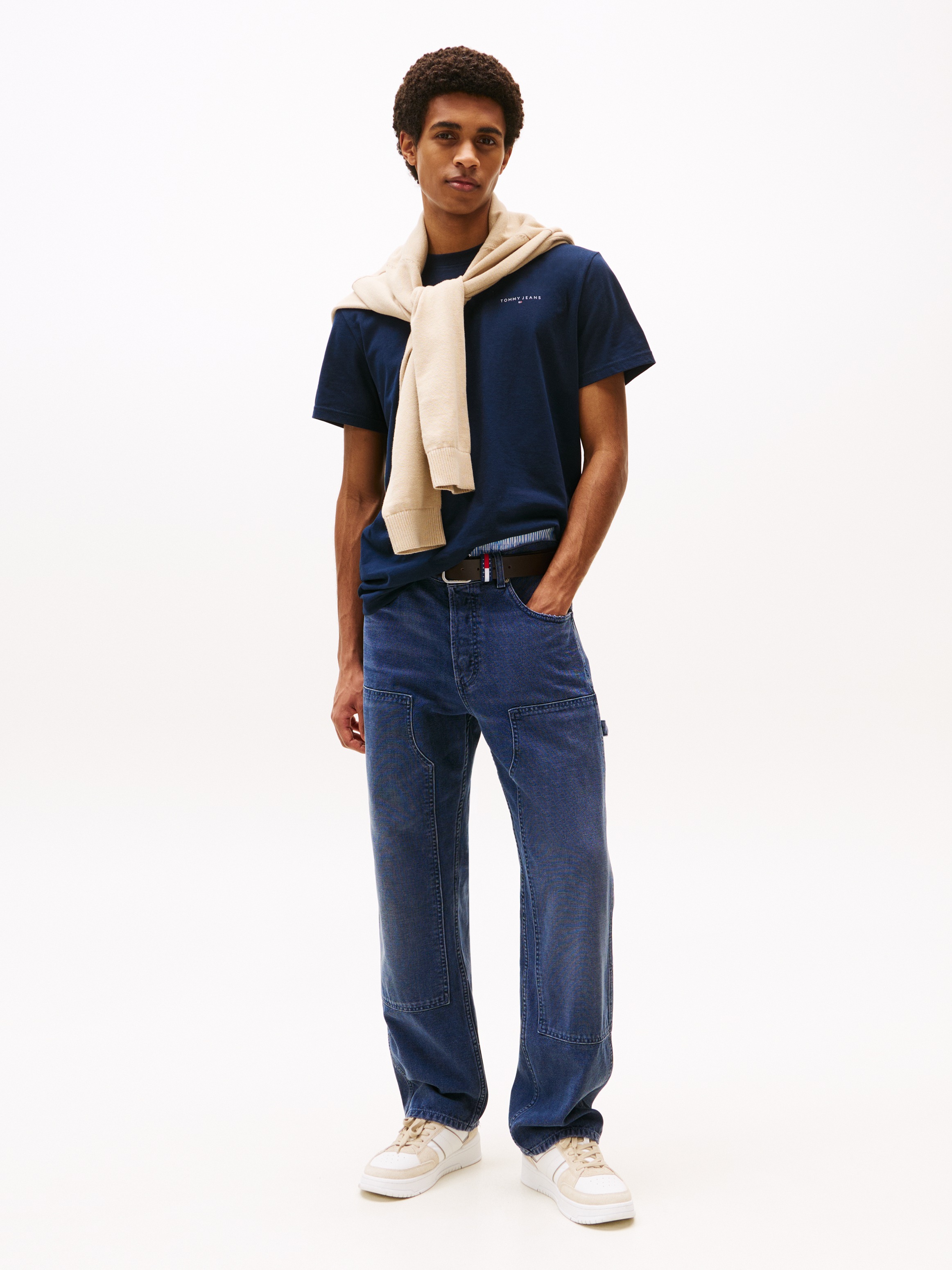 Tommy Jeans T-Shirt "TJM SLIM LINEAR CHEST TEE EXT", Mit Rundhalsausschnitt günstig online kaufen