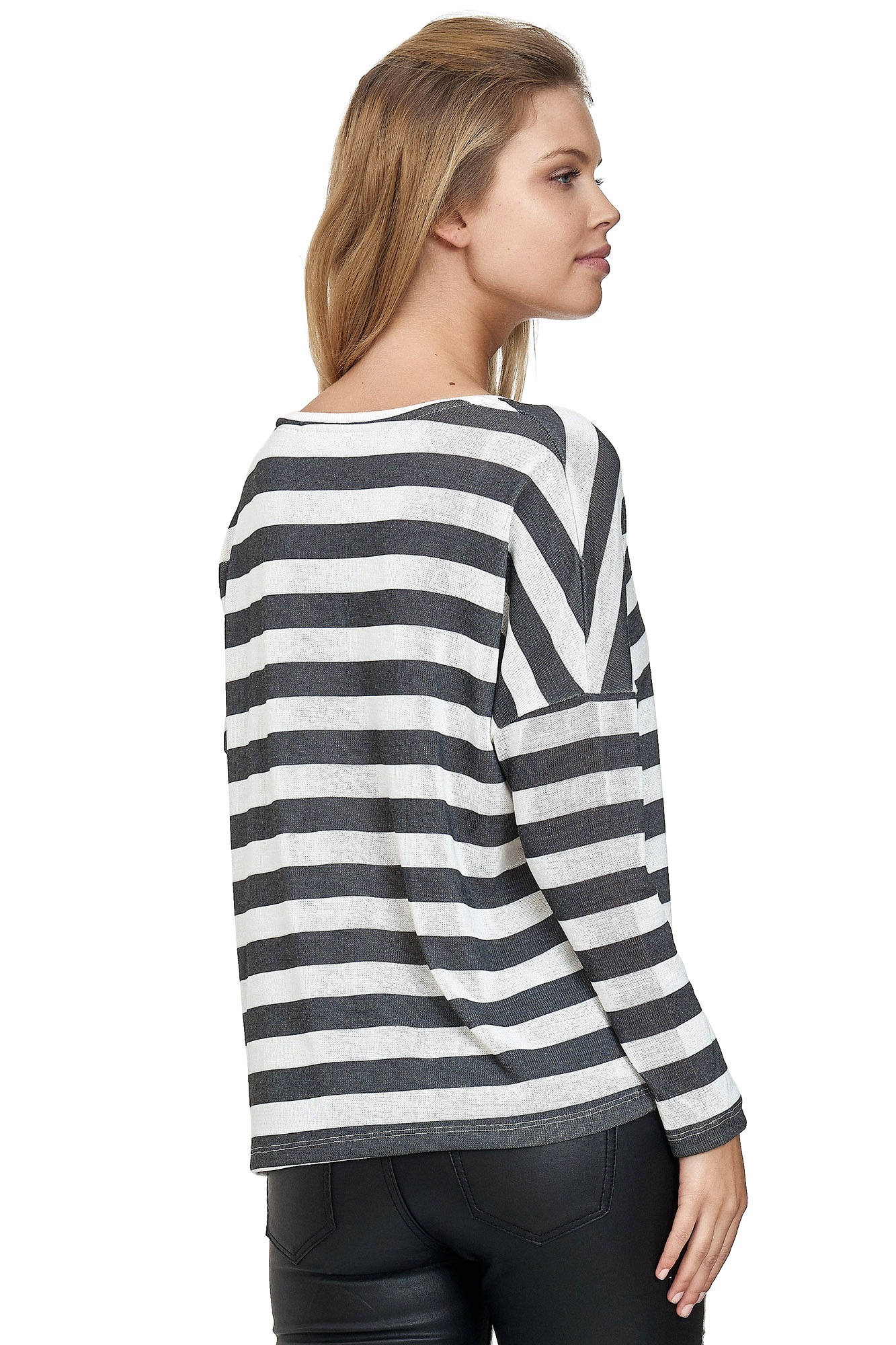 Decay Langarmshirt, mit Strassstein-Schriftzug