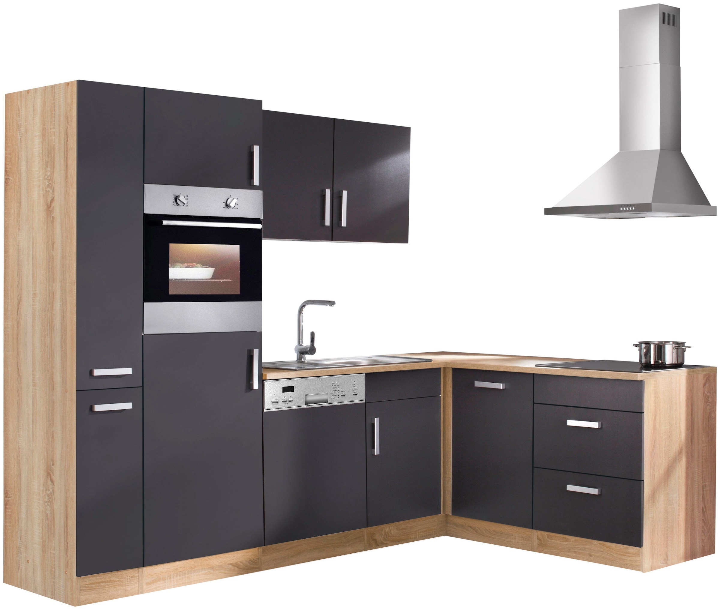 Kochstation Winkelküche »KS-Toronto«, Stellbreite 260x170 cm, mit E-Geräten