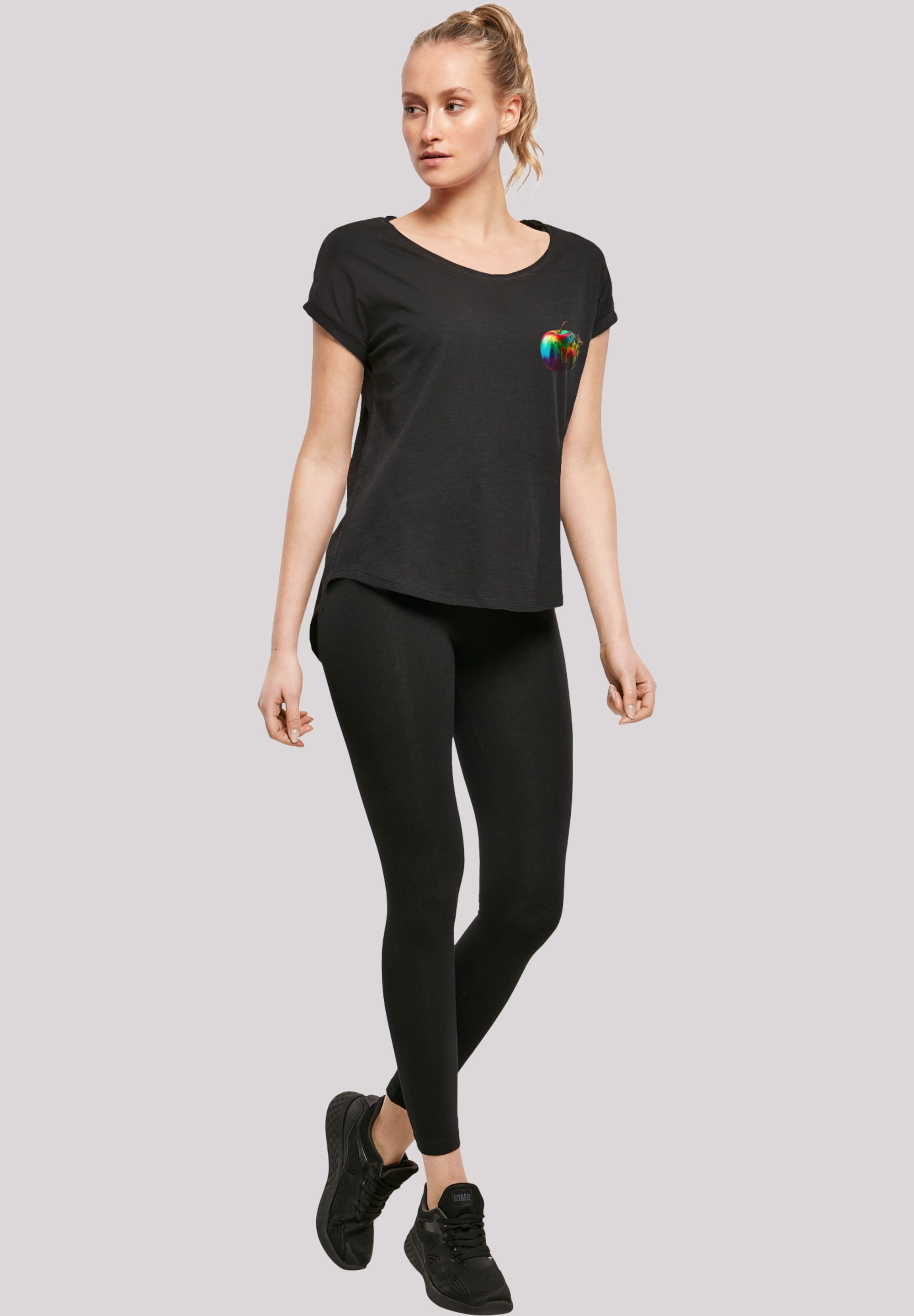 F4NT4STIC T-Shirt »Colorfood Collection - Rainbow Apple«, Print