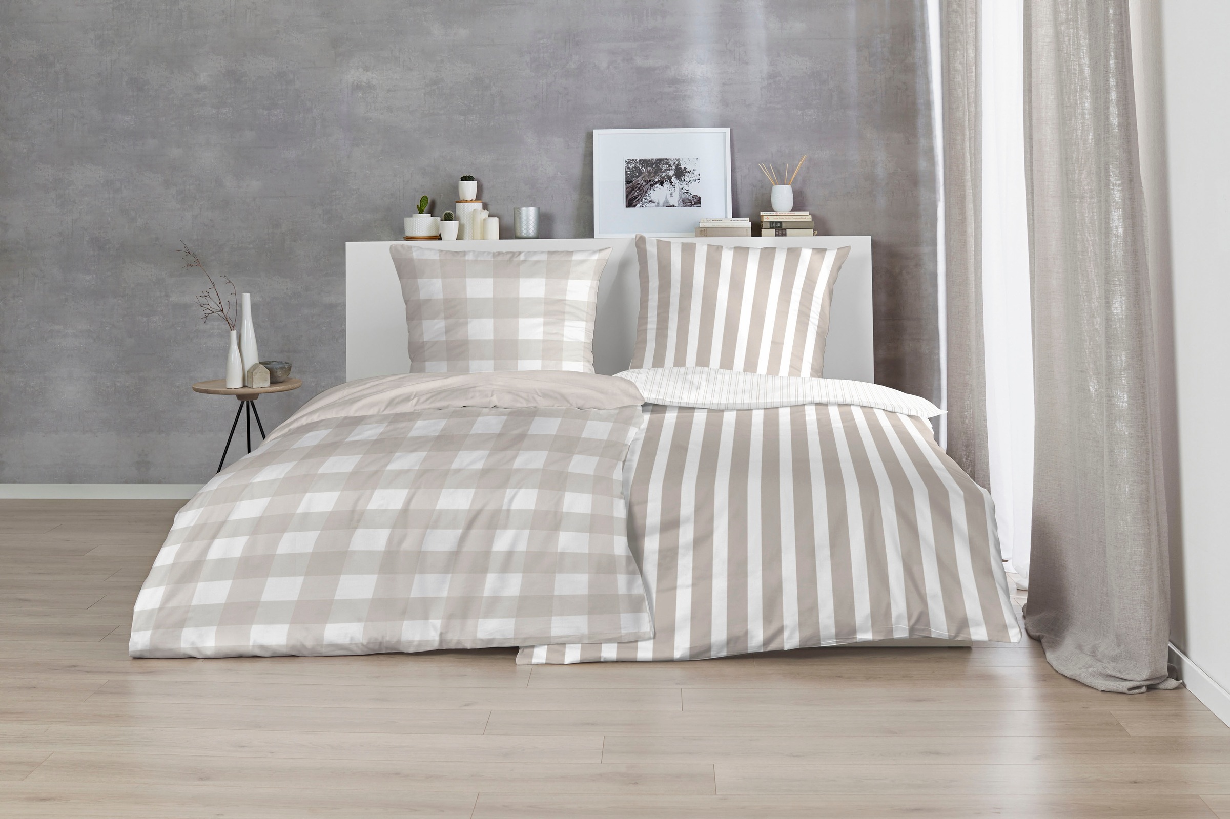 Primera Wendebettwäsche "Delf" 3 Stk. tlg. mit Streifen günstig online kaufen