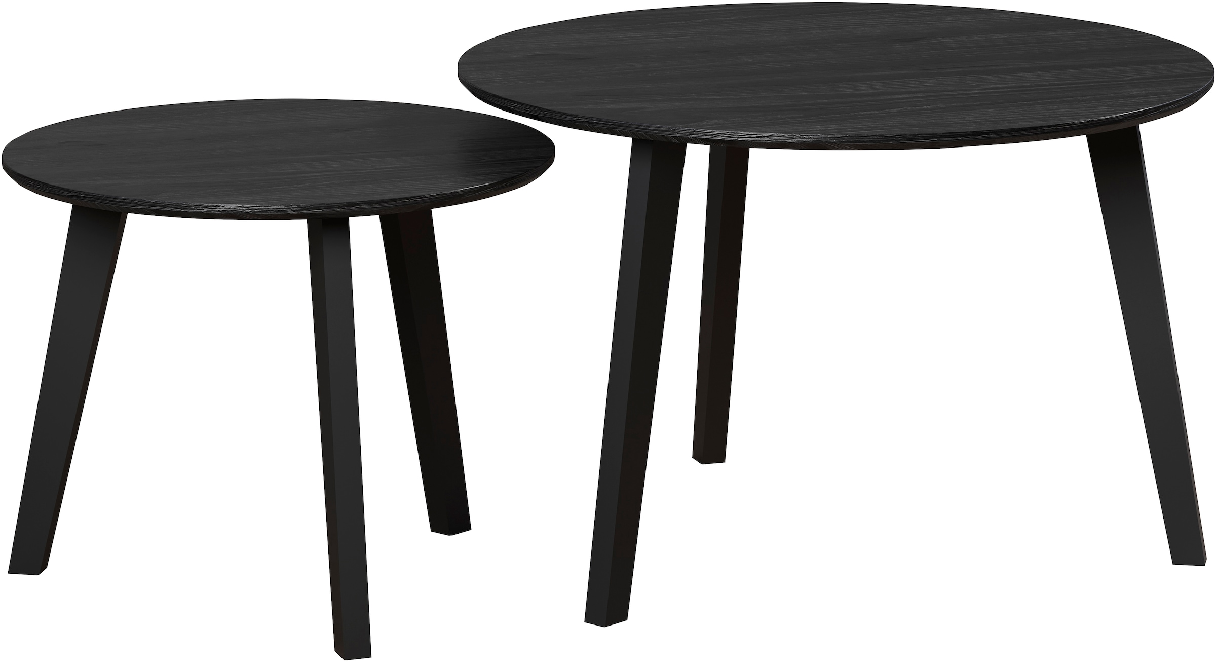 INOSIGN Couchtisch »Ronda«, (Set, 2 St.), Beistelltische mit Massivholzfüßen - Maße (B/T/H) 50-70/39-45/50-70 cm