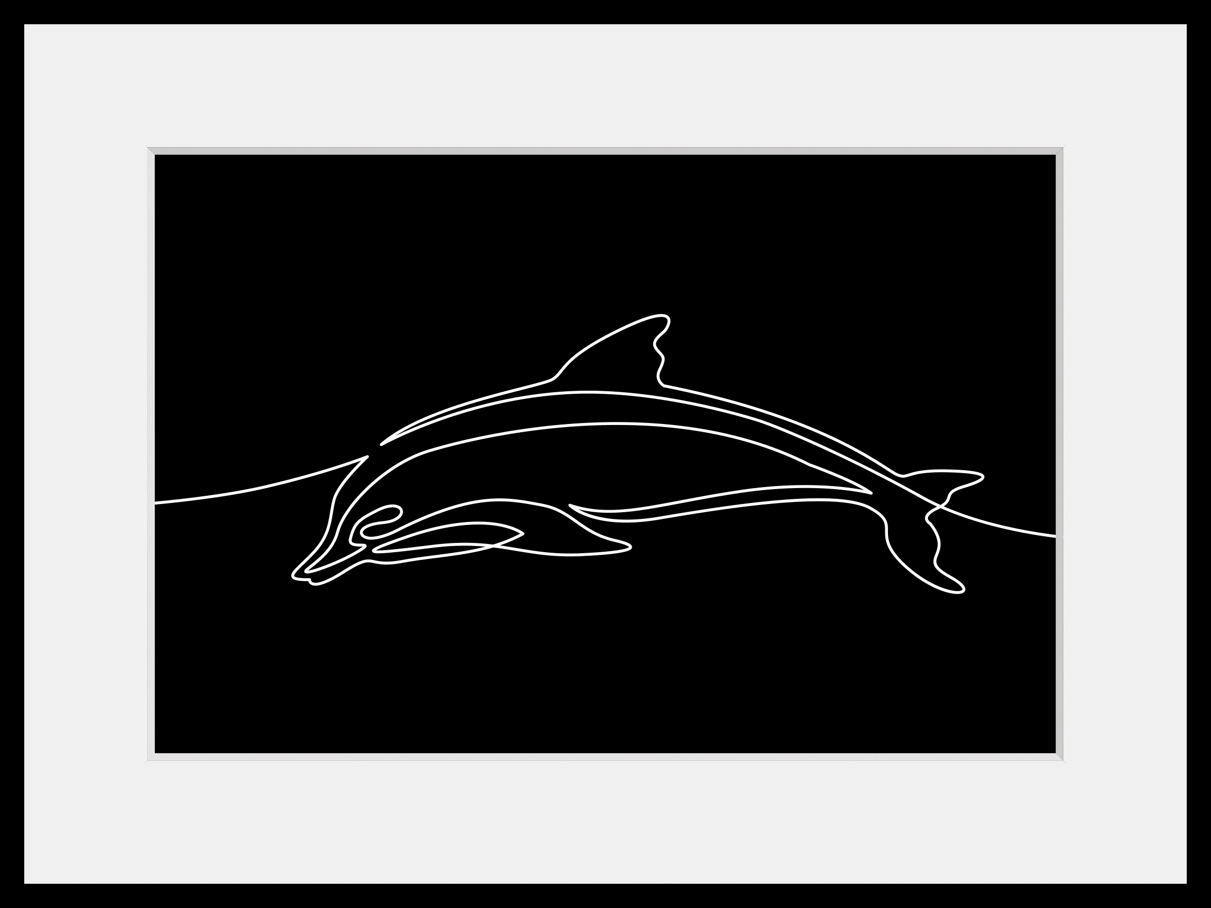 queence Bild »Flipper«, (1 St.), HD Premium Poster-Druck inkl. Holzrahmen