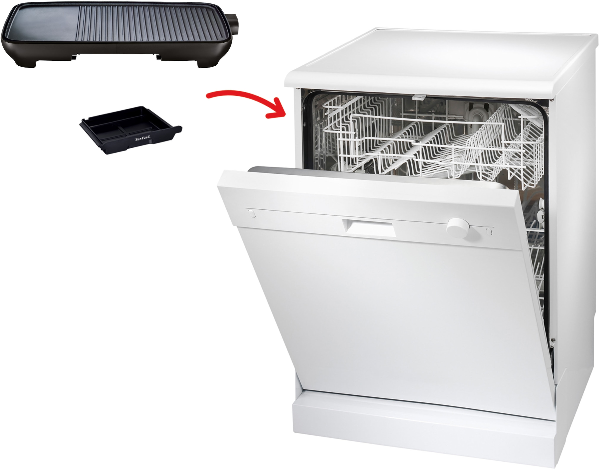 Tefal Tischgrill »Malaga, spülmaschinengeeignete Platte und Saftauffangbehälter«, 2000 W, Thermosignal-Wärmeanzeige, TG3918