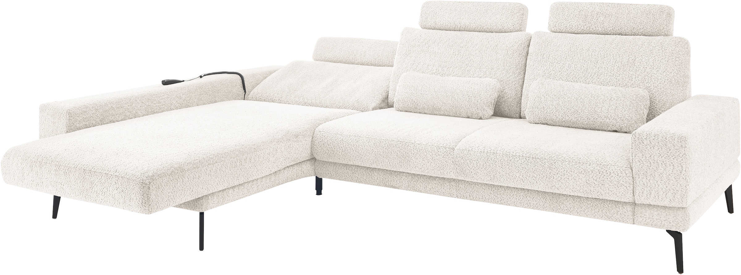 set one by Musterring Ecksofa »SO 3600«, mit Funktion, Kopfstützen und Nierenkissen, Breite 293 x Tiefe 180 cm