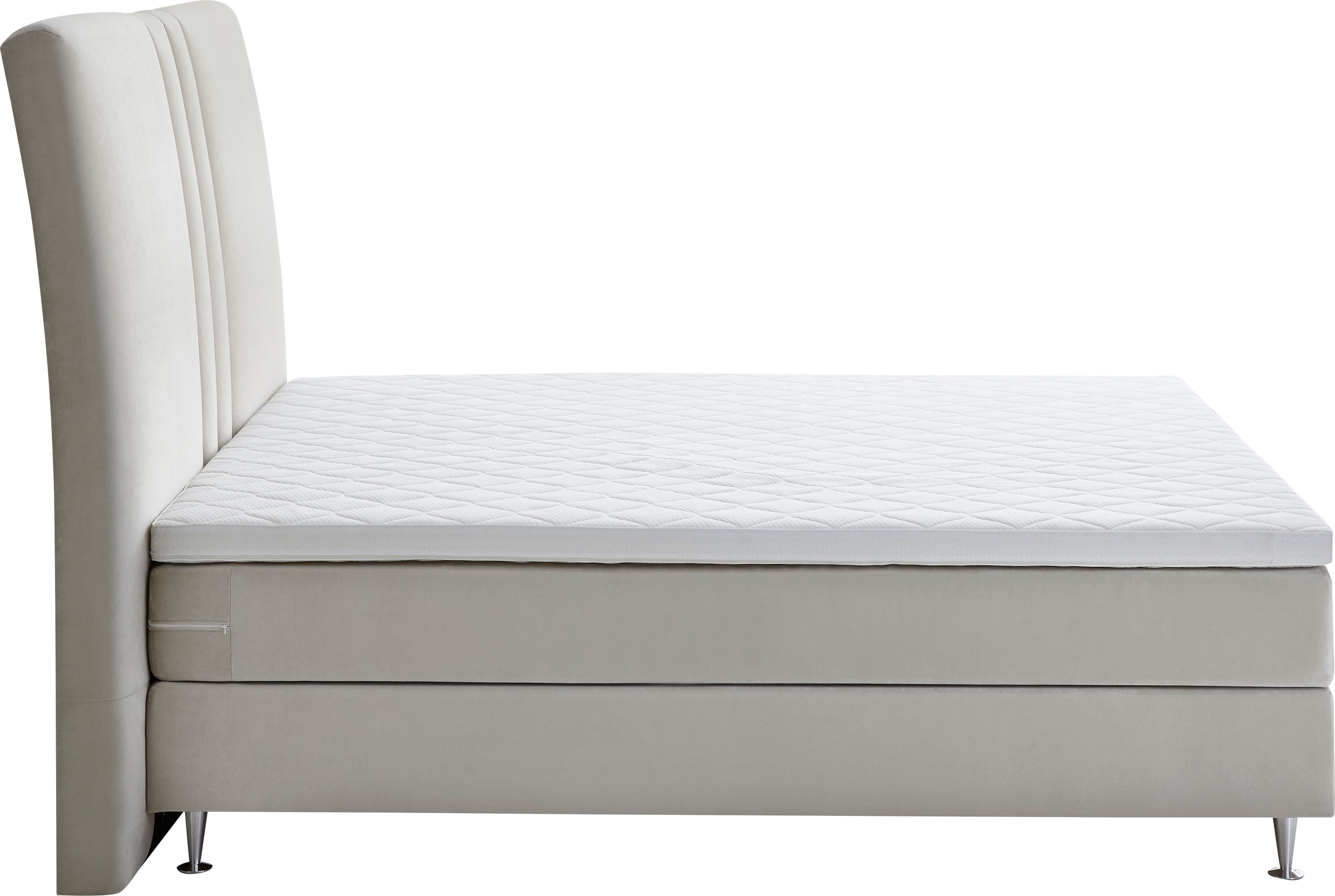 ATLANTIC home collection Boxspringbett »Rita«, mit Topper und hohen Kopfteil