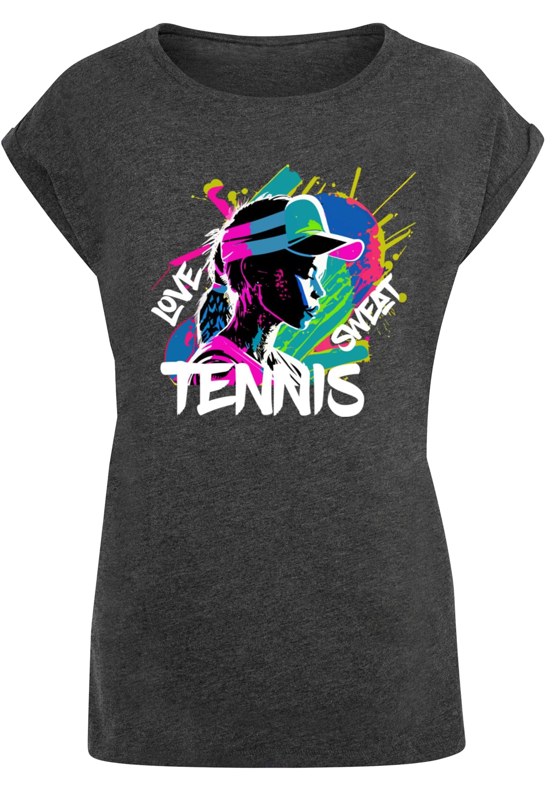 Merchcode T-Shirt "Merchcode Damen Ladies Tennis Love, Sweat - T-Shirt", (1 günstig online kaufen