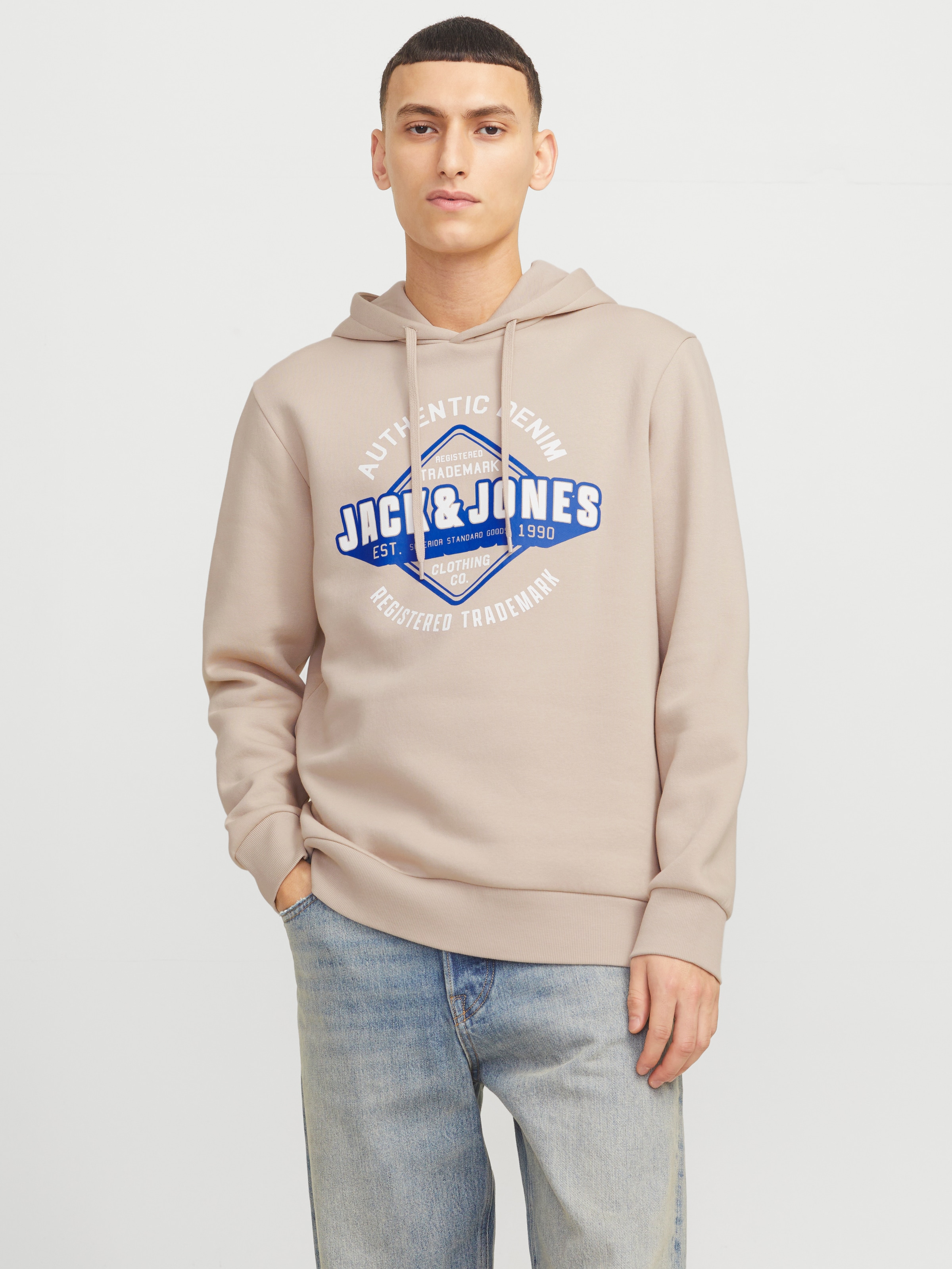 Jack & Jones Kapuzensweatshirt "JJELOGO SWEAT HOOD 2 COL 24/25 NOOS", mit L günstig online kaufen