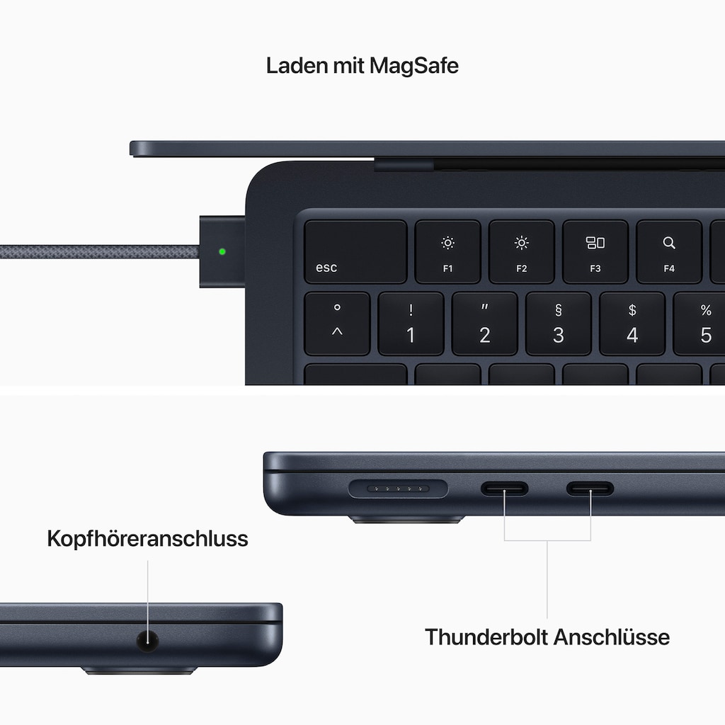 Apple Notebook »MacBook Air«, (34,46 cm/13,6 Zoll), Apple, M2, 10-Core GPU, 512 GB SSD