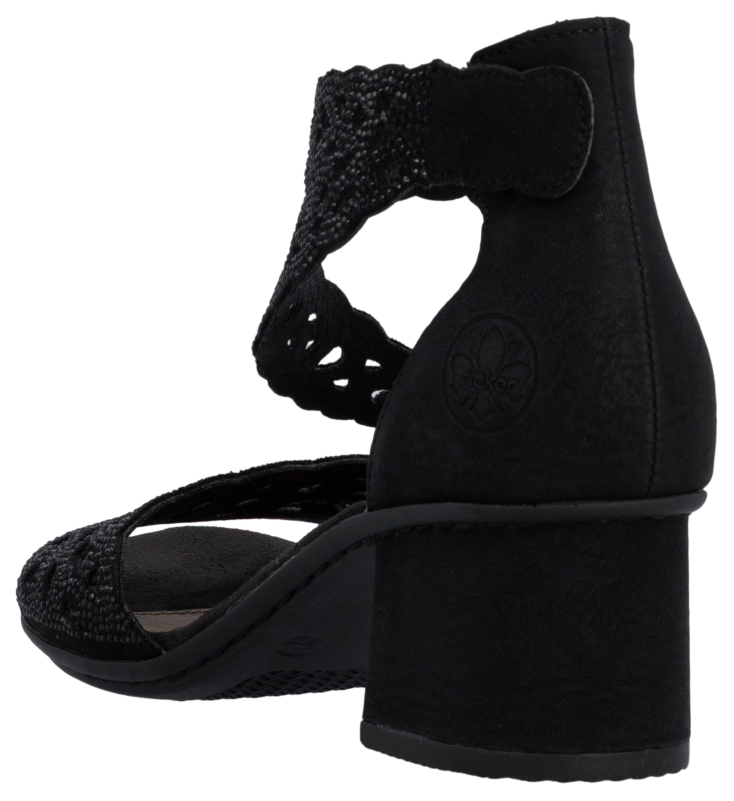 Rieker Sandalette  Festtagsschuh, Blockabsatz, mit praktischem Klettverschluss