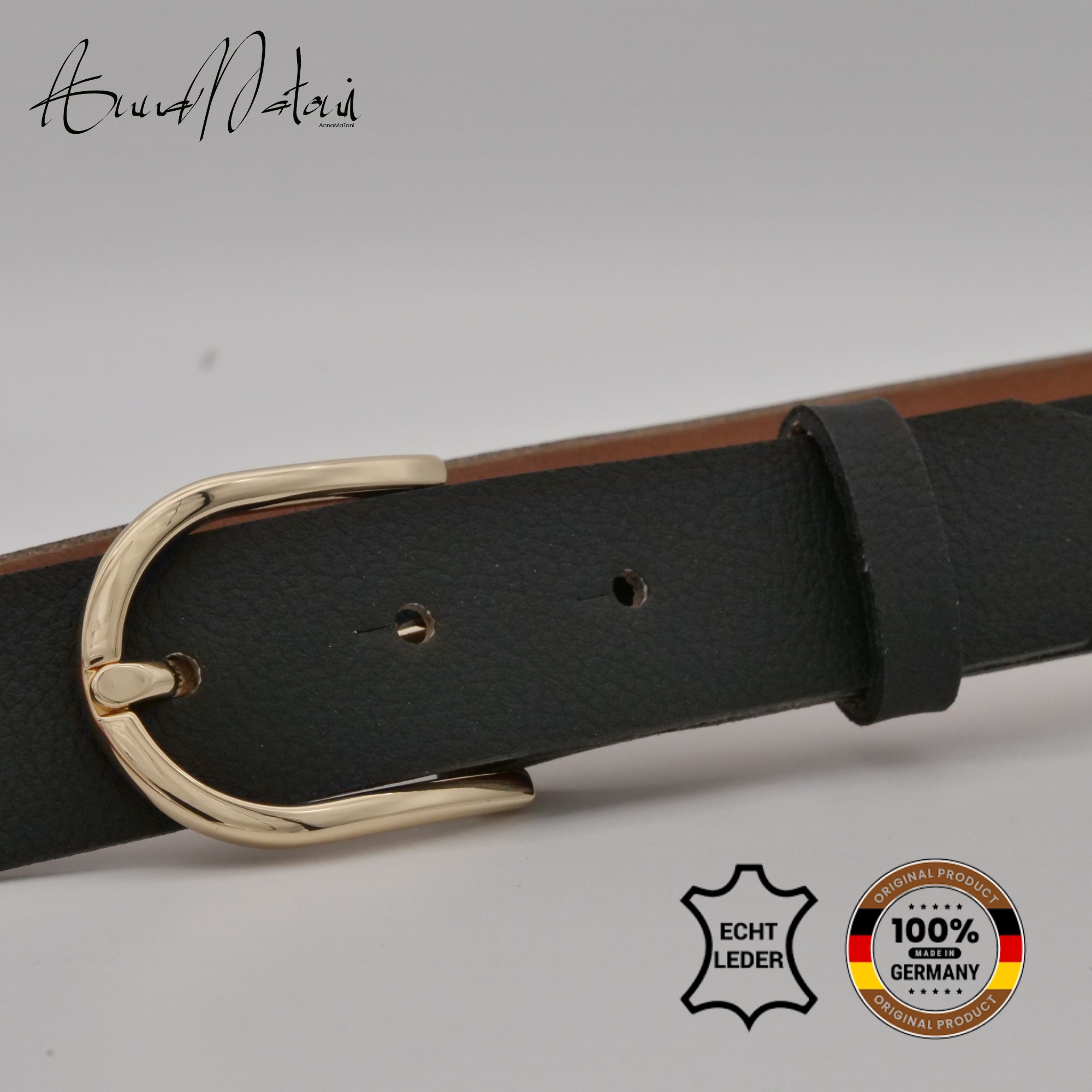 AnnaMatoni Ledergürtel "AnnaMatoni Damen Ledergürtel Basic Gürtel 3cm breit günstig online kaufen