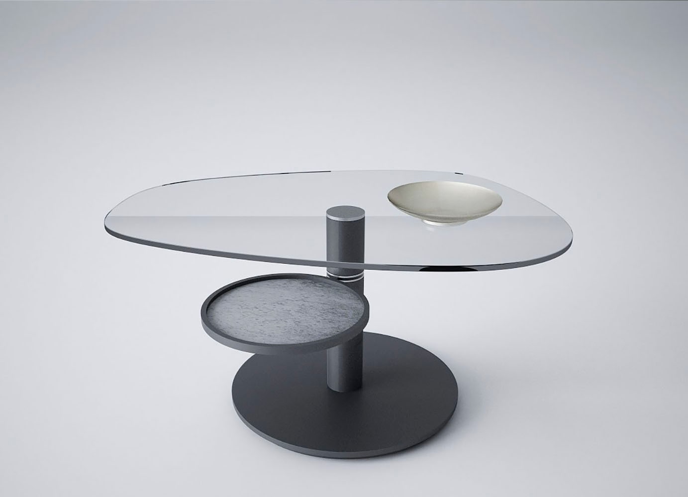 Eve Collection Couchtisch, rollbar, mit Ablageplatte