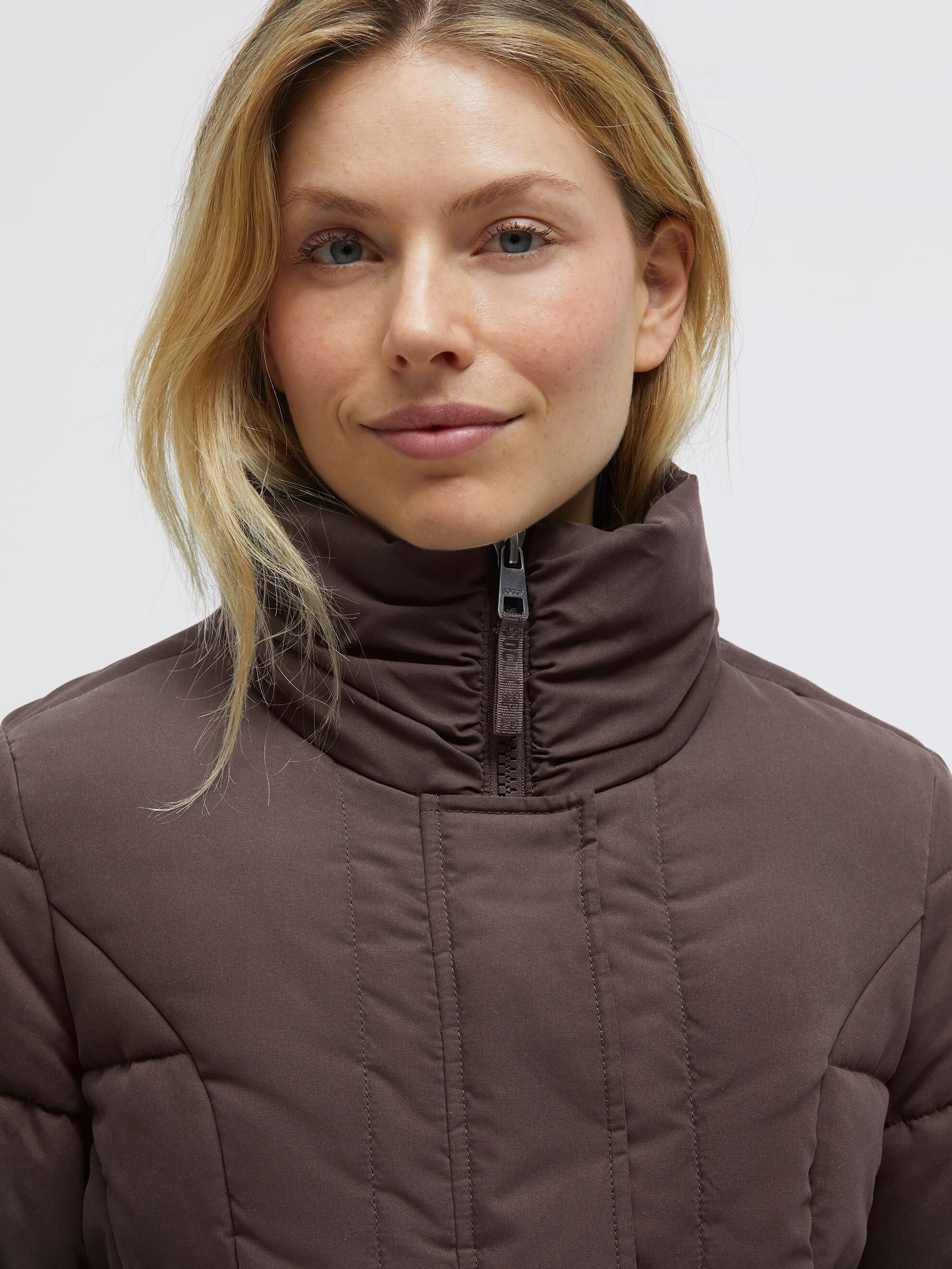 SOCCX Winterjacke ohne Kapuze mit Reißverschluss an den Einschubtaschen