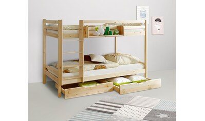 Kinder-Etagenbett »René, FSC® zertifiziertes Massivholz, mit Trittleiter +...