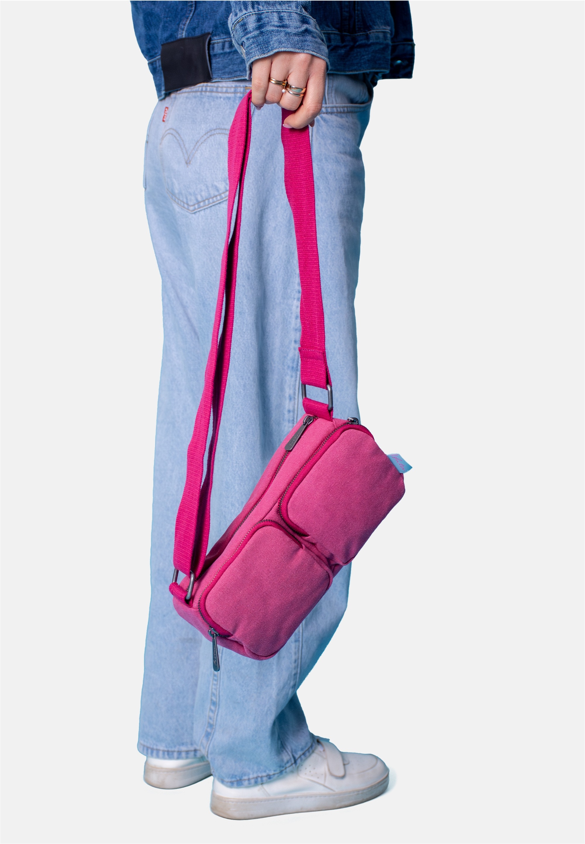 Fritzi aus Preußen Schultertasche »Donny Cross Long« mit zwei aufgesetzten Vordertaschen