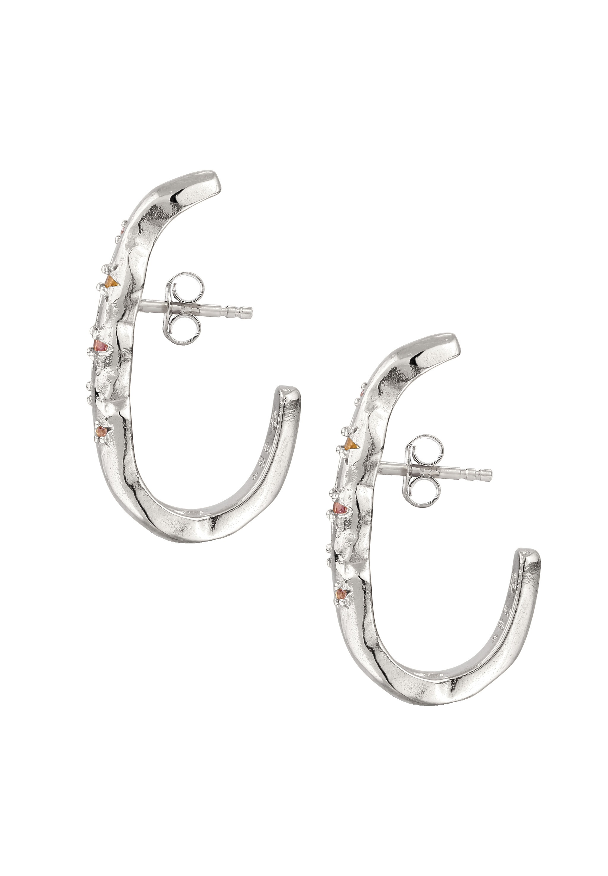 HAZE & GLORY Paar Ohrstecker »Ohrringe Synthetische Turmalin Gelb Citrine 925 Sterling Silber«