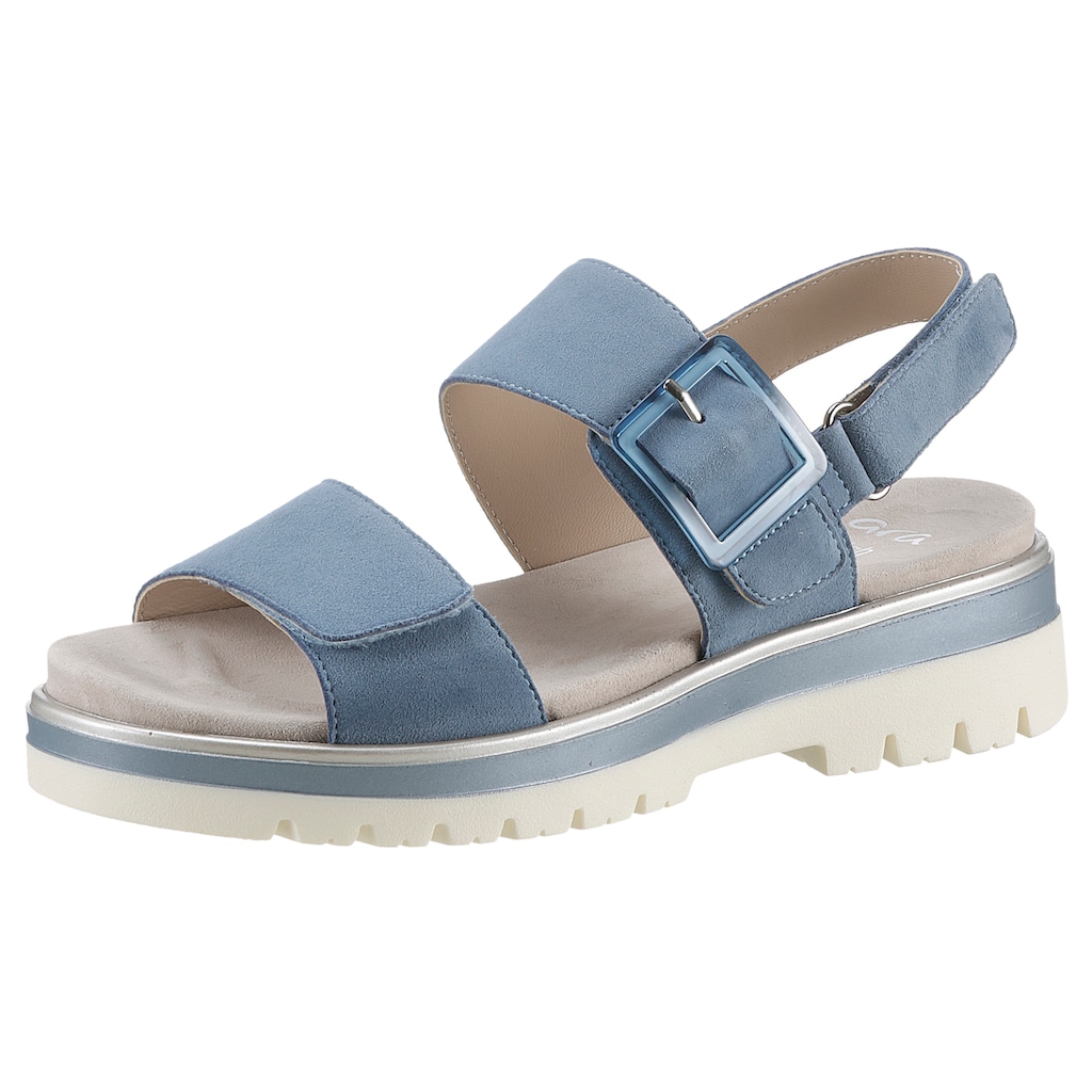 Ara Sandale »MALAGA«, Sommerschuh, Sandalette, Keilabsatz, in bequemer Schuhweite G