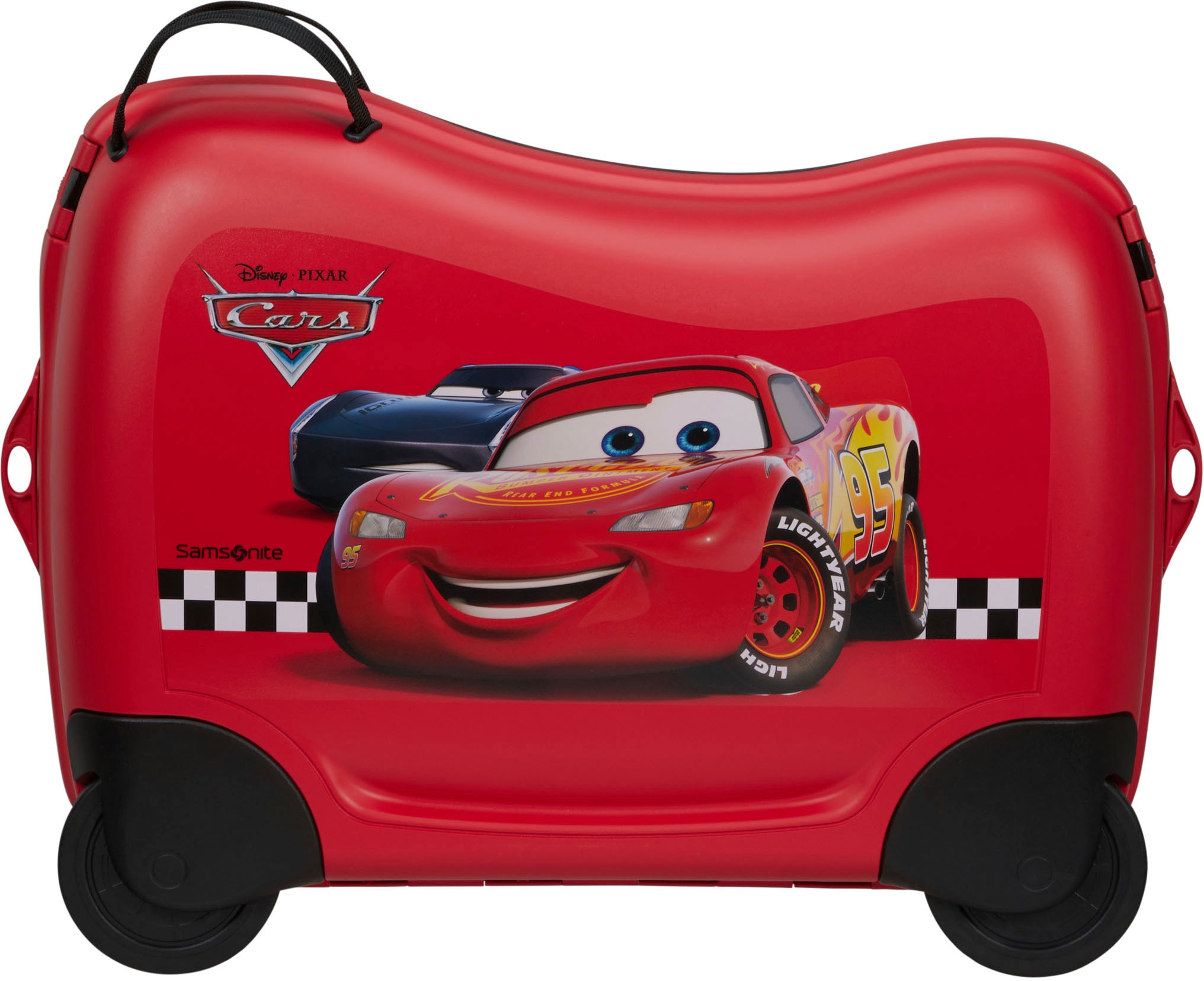 Samsonite Kinderkoffer »Dream2Go Ride-on Trolley, Disney Cars«, 4 Rollen, Kinderreisekoffer Handgepäck zum sitzen und ziehen