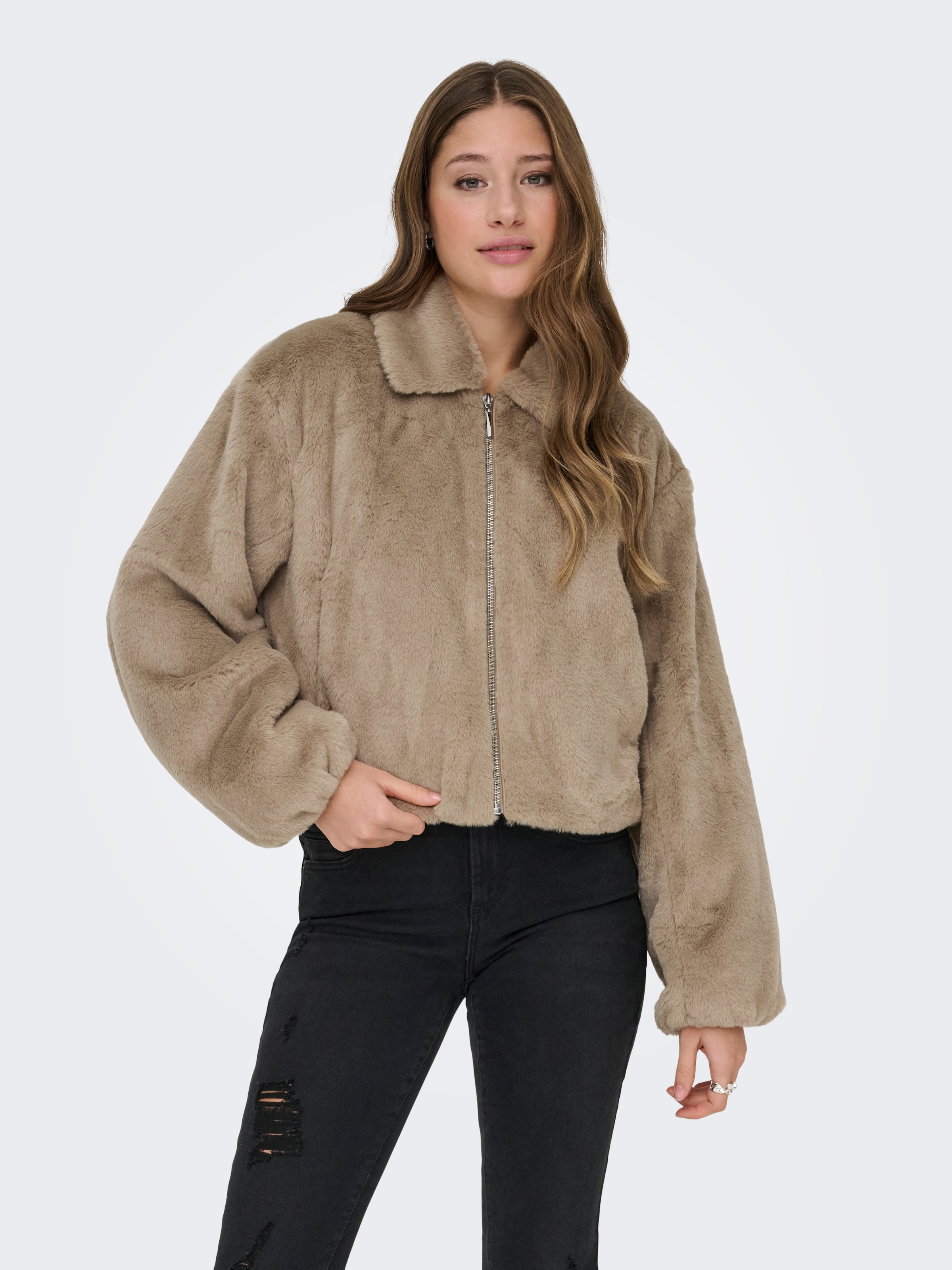 ONLY Plüschjacke "ONLDANA LIFE FAUX FUR JACKET CC OTW" ohne Kapuze günstig online kaufen