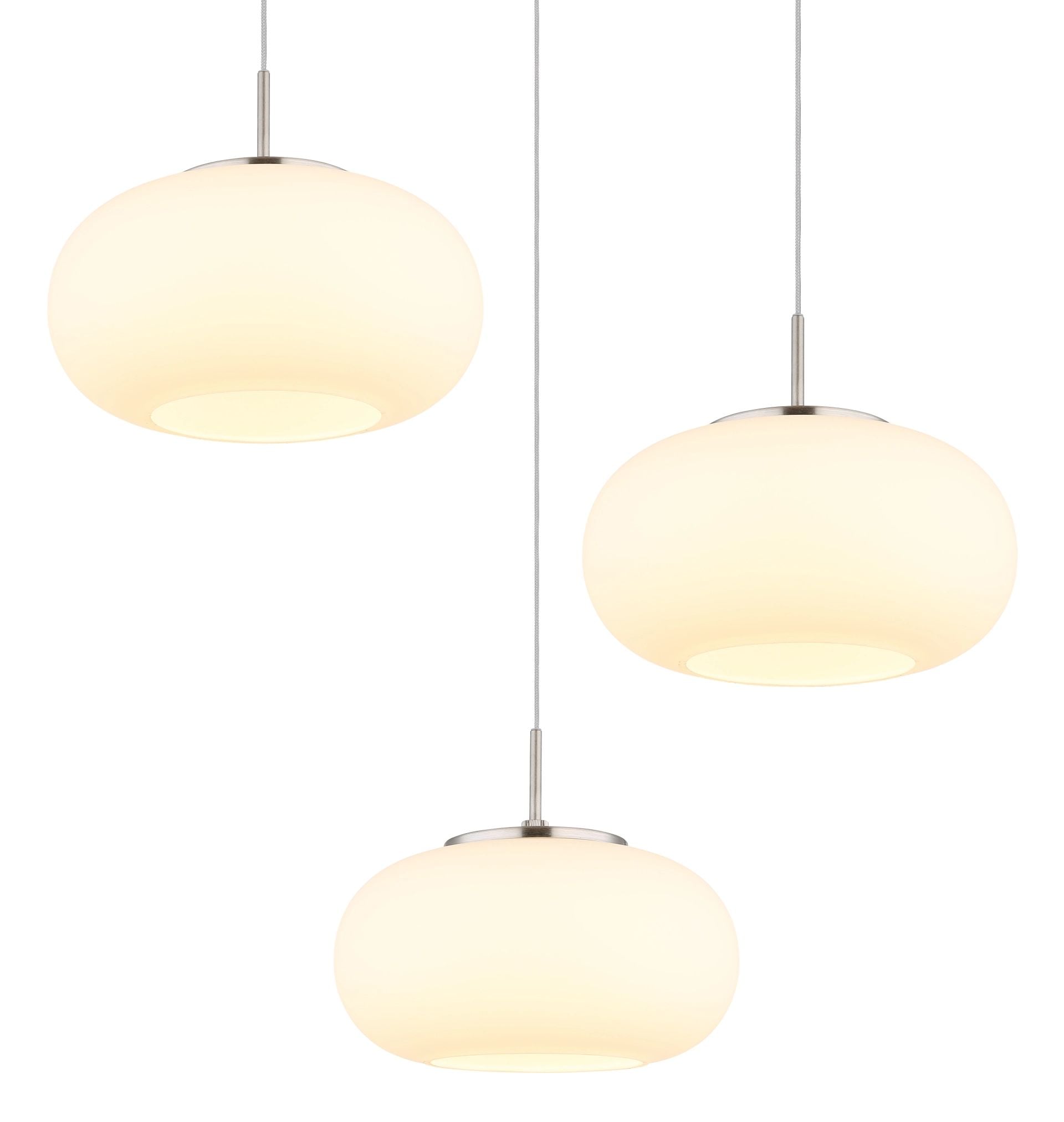 GLOBO LIGHTING LED-Hängeleuchte »QUINTARA«, 1 flammig, Leuchtmittel LED-Modul | LED fest integriert, Pendelleuchte, Essbereich, Wohnzimmer, kürzbar, Glas