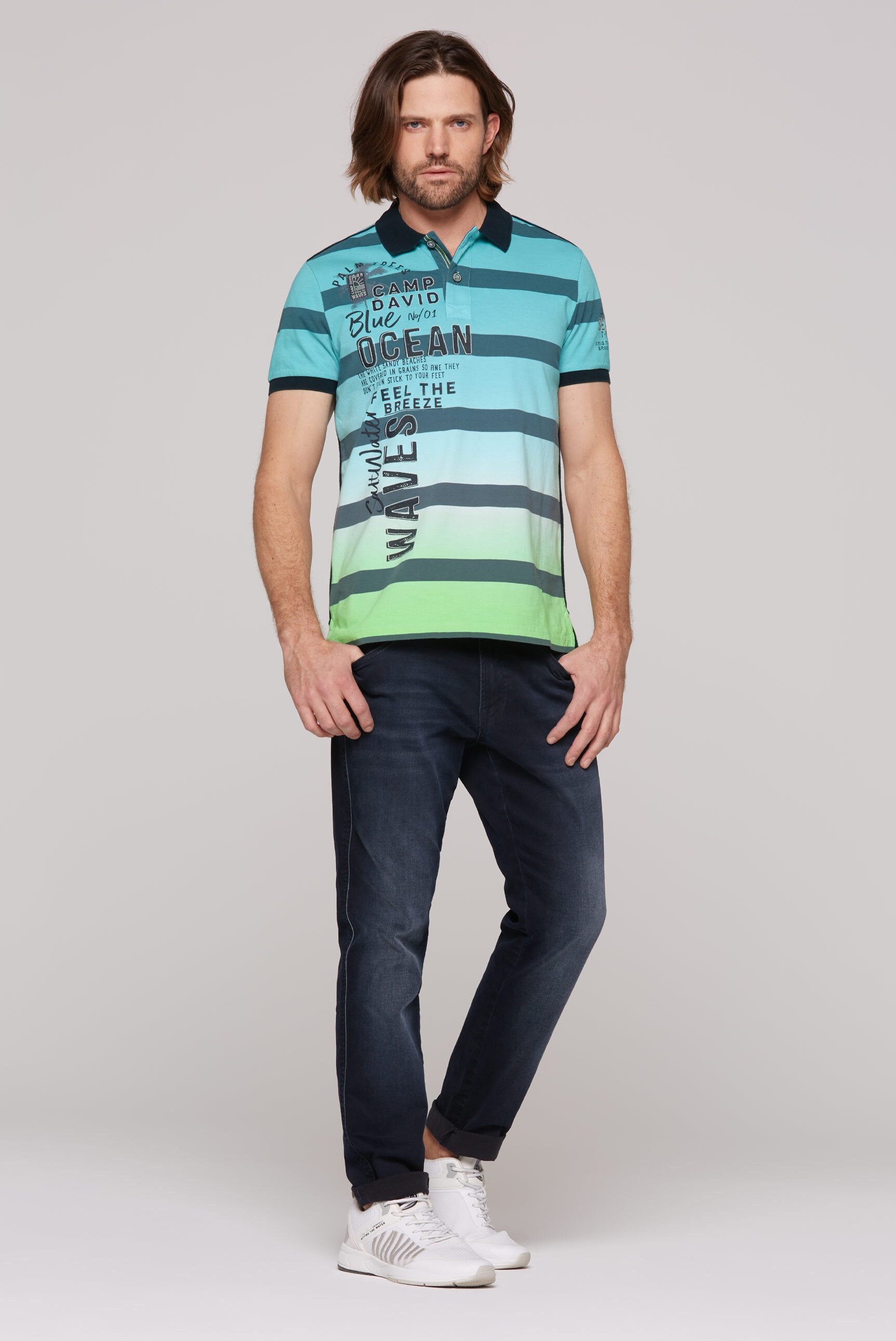 CAMP DAVID Poloshirt, aus Baumwolle