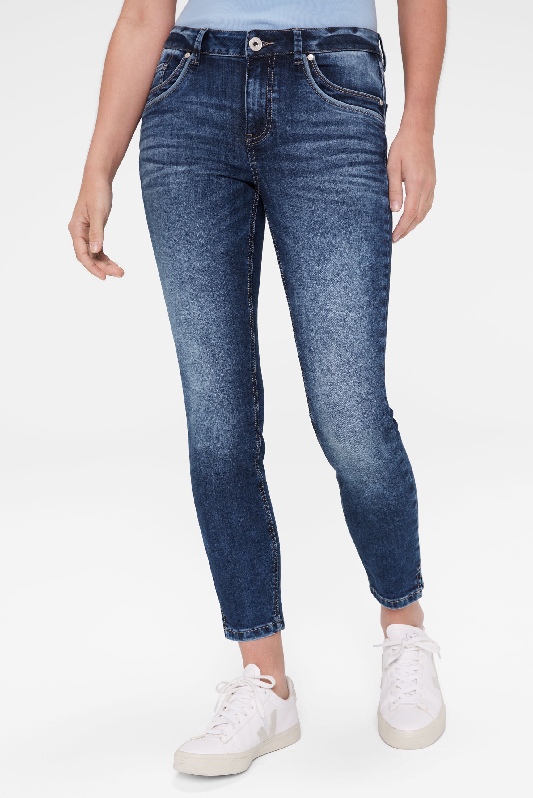 SENSES.THE LABLE Slim-fit-Jeans, mit Schlitz am Saum