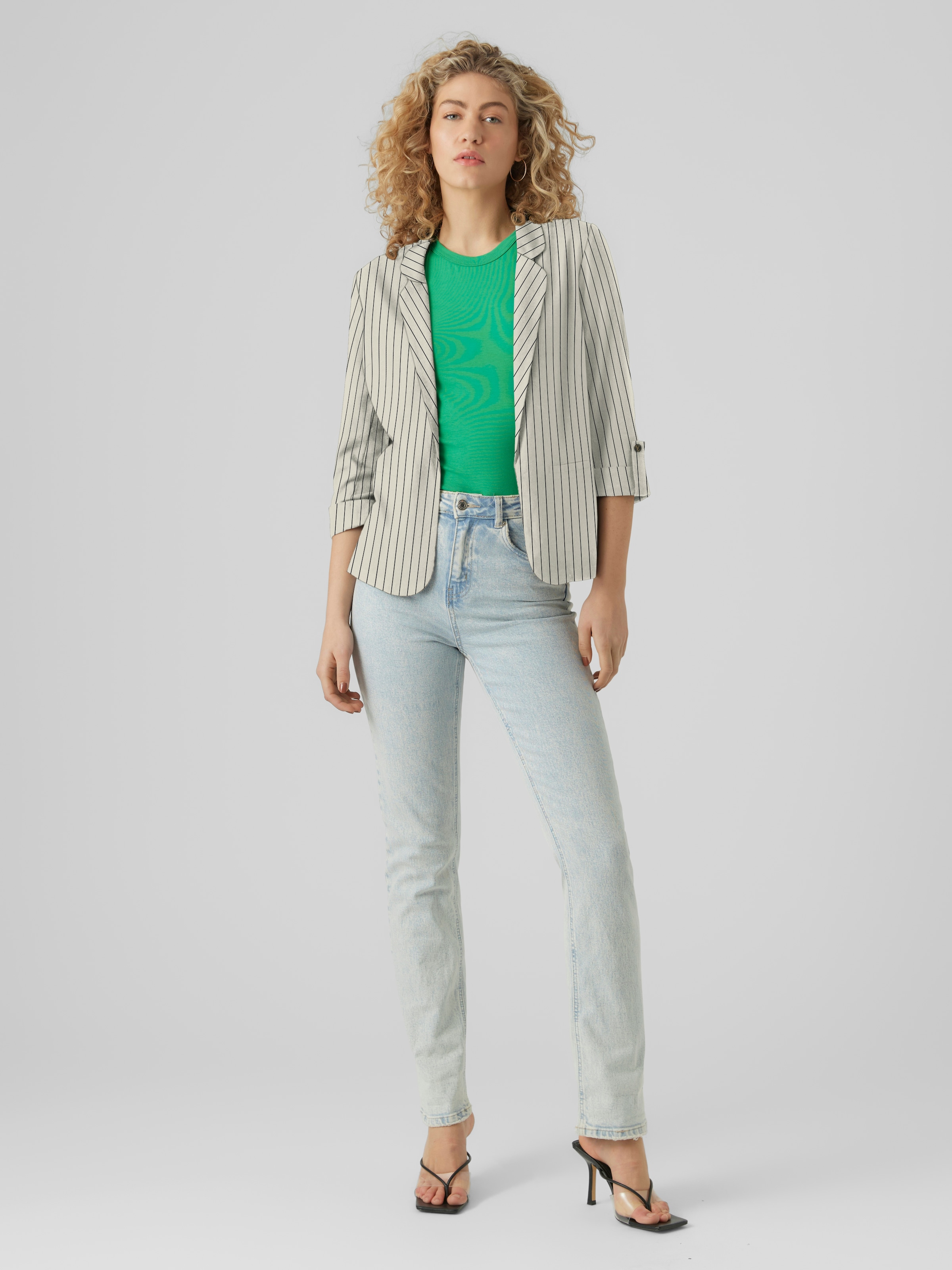 Vero Moda Kurzblazer »VMJESMILO 3/4 LOOSE BLAZER WVN GA NOOS«, mit Leinen