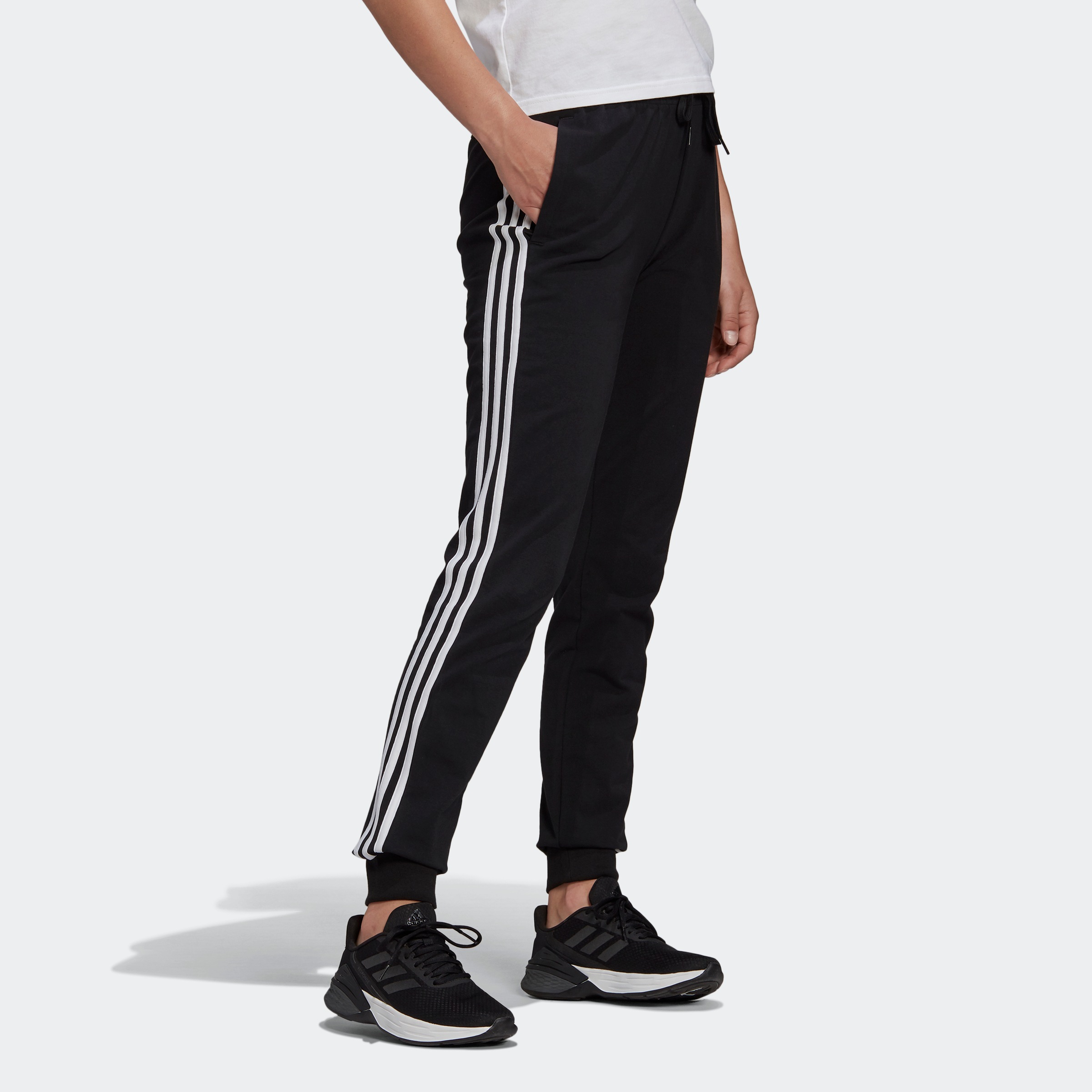 adidas Sportswear Sporthose "ESSENTIALS SINGLE JERSEY 3STREIFEN HOSE", (1 t günstig online kaufen