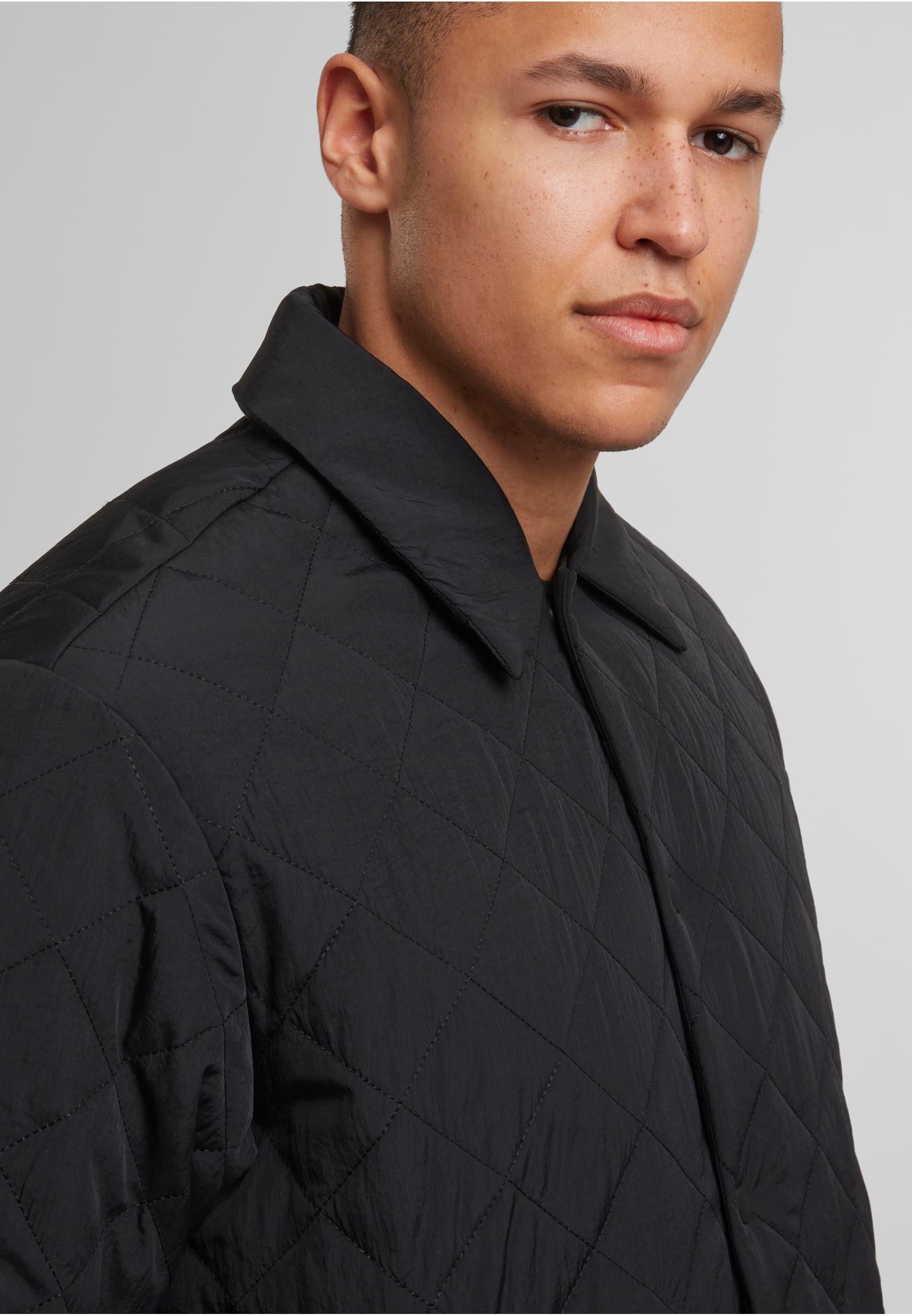 URBAN CLASSICS Allwetterjacke »Urban Classics Quilted Overshirt«, (1 St.), ohne Kapuze