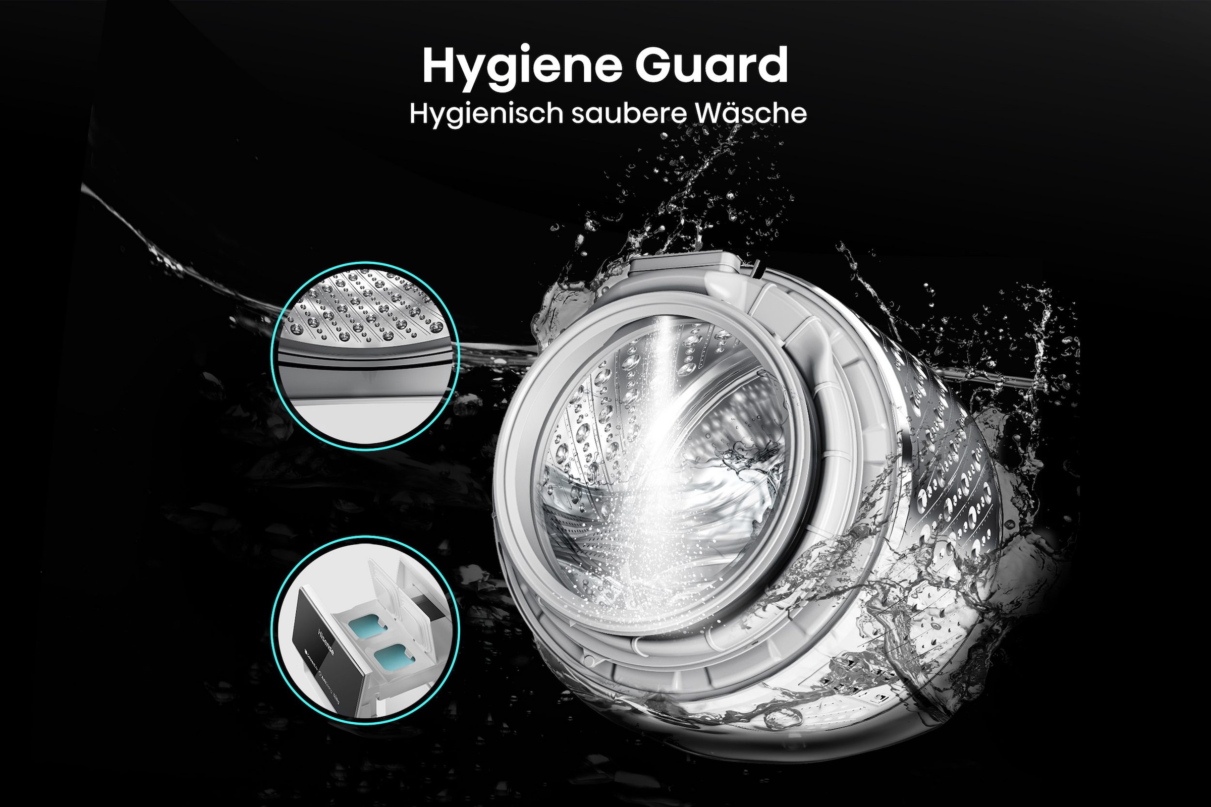 Hisense »WF5S1045BW« 10,5 kg 1400 U/min AutoDosing