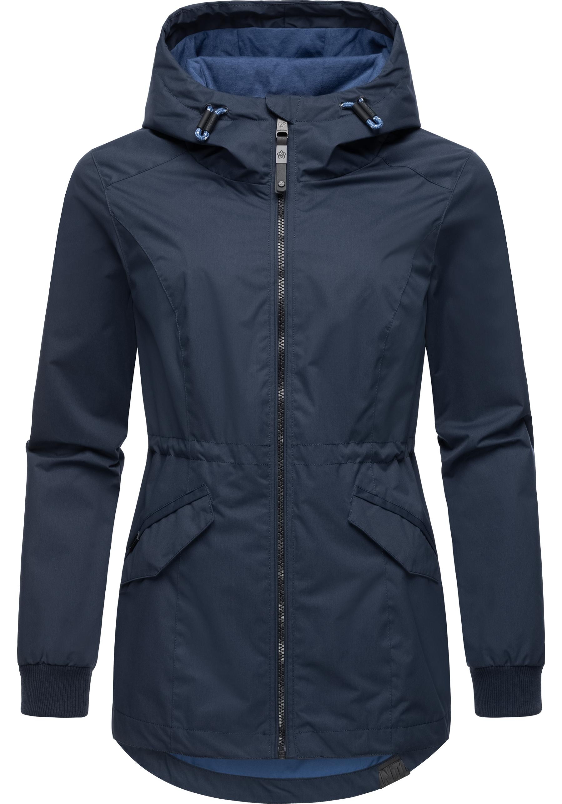 Ragwear Outdoorjacke "Dowey A", mit Kapuze, Wasser- und winddichte Damen Jacke mit Taillenzugband