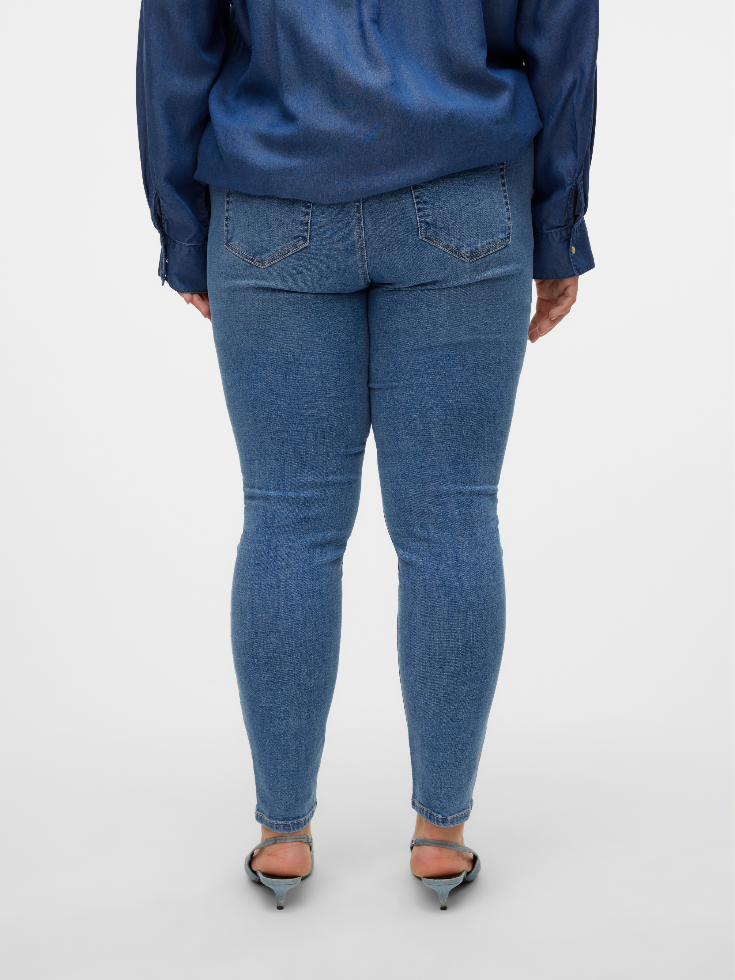 Vero Moda Curve Skinny-fit-Jeans "VMCFLASH MR SKINNY JEANS LI347 GA CUR" günstig online kaufen