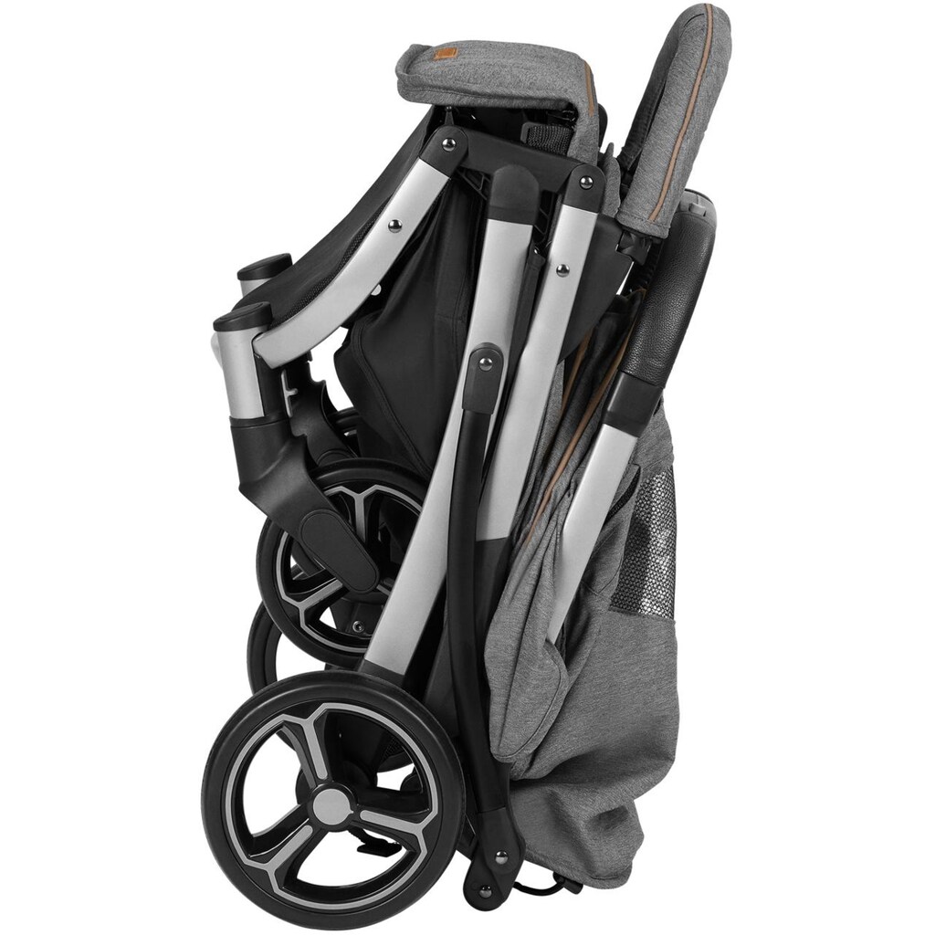 Knorrbaby Kinder-Buggy »X-Easy-Fold, melange grau«, 15 kg, mit schwenk- und feststellbaren Vorderrädern; Kinderwagen, Buggy, Sportwagen, Sportbuggy, Kinderbuggy, Sport-Kinderwagen